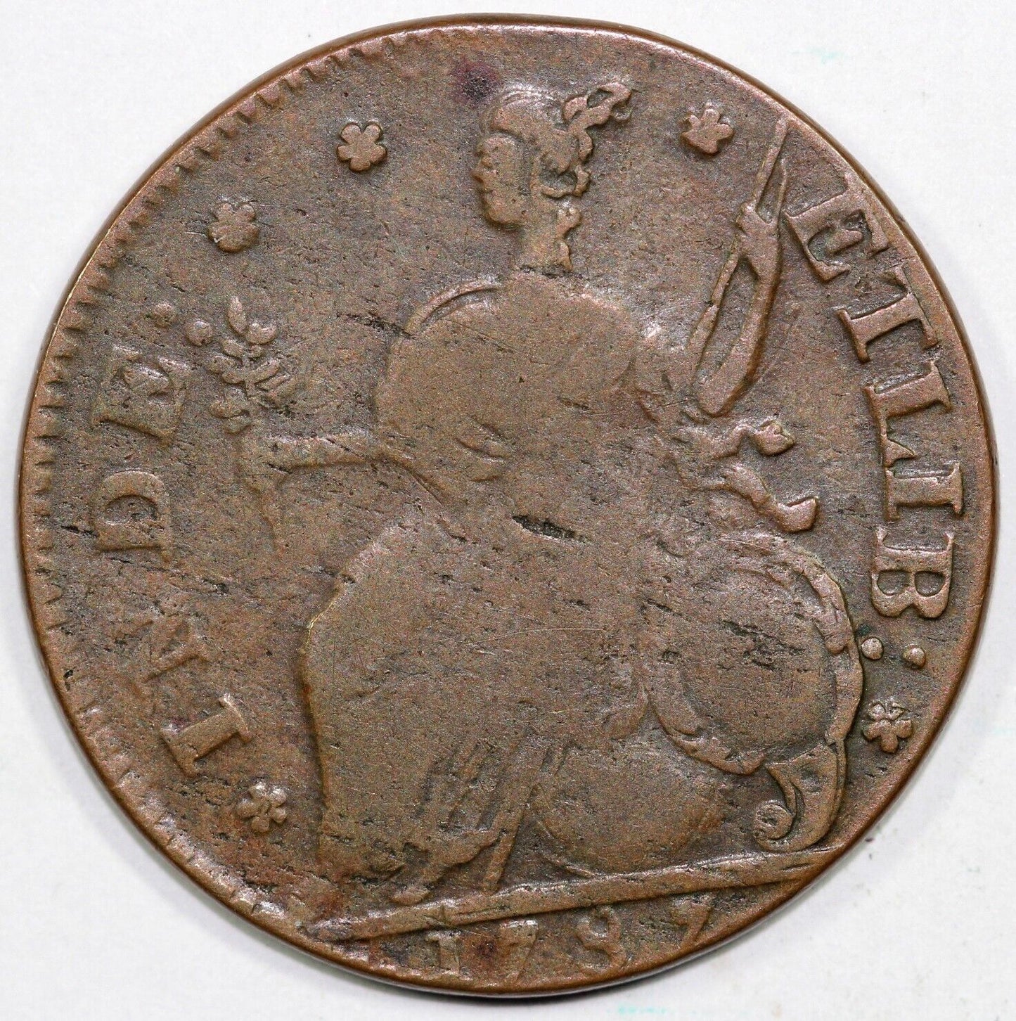 1787 M.8-O Connecticut Colonial Copper Coin