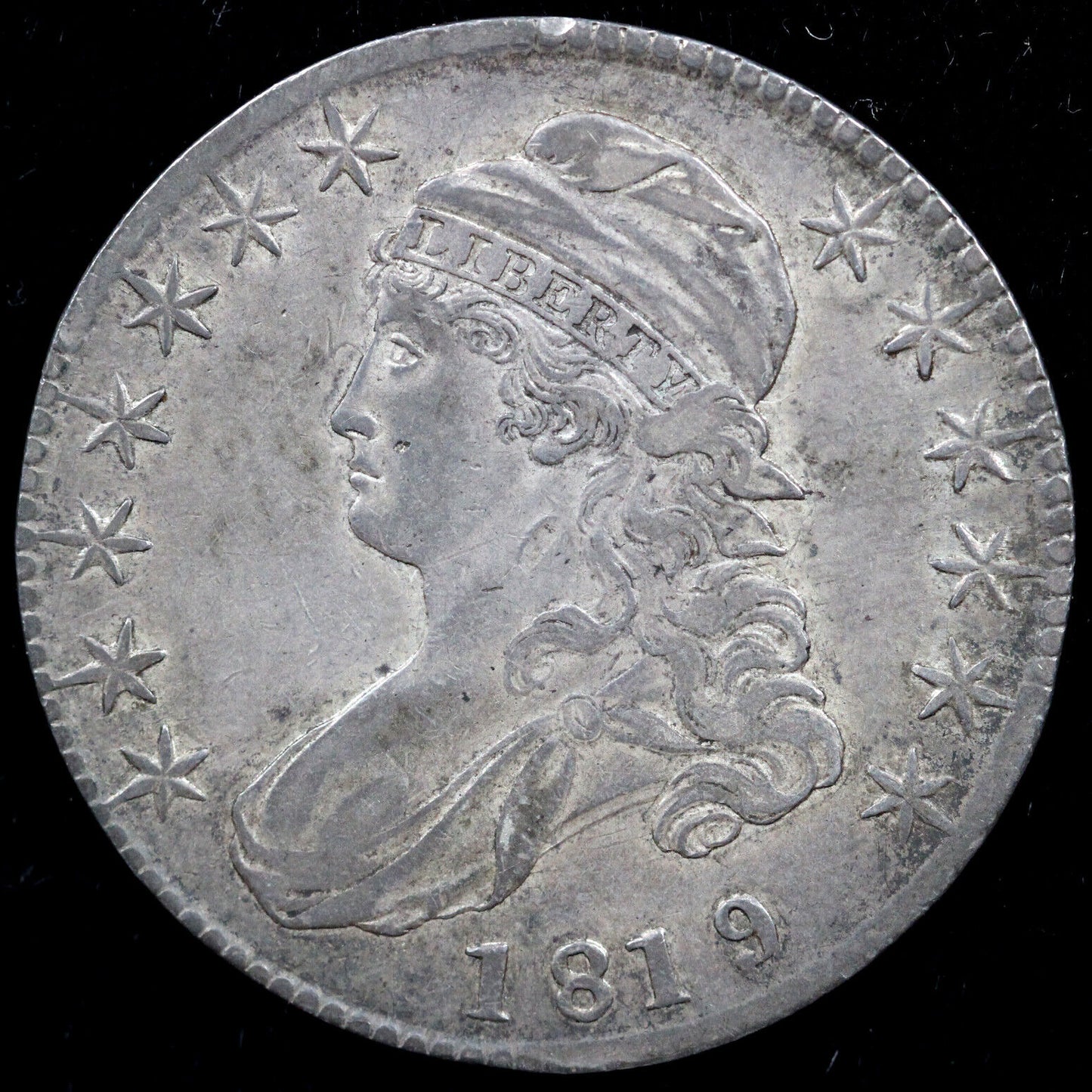 1819/8 50c O-101 Overdate 9 over 8 Capped Bust Half Dollar