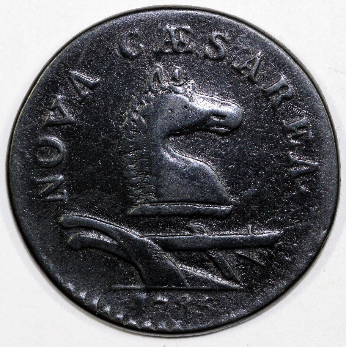 1786 1c M.17-b New Jersey Colonial Copper Coin