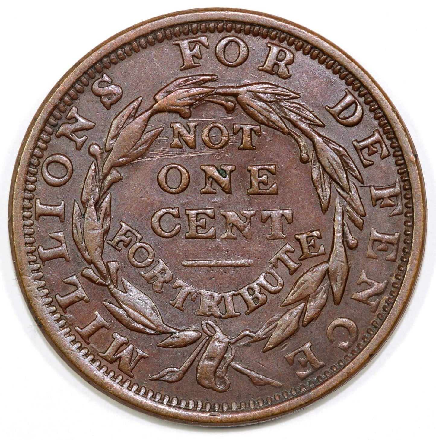 1837 HT-46 Millions For Defense Hard Times Token
