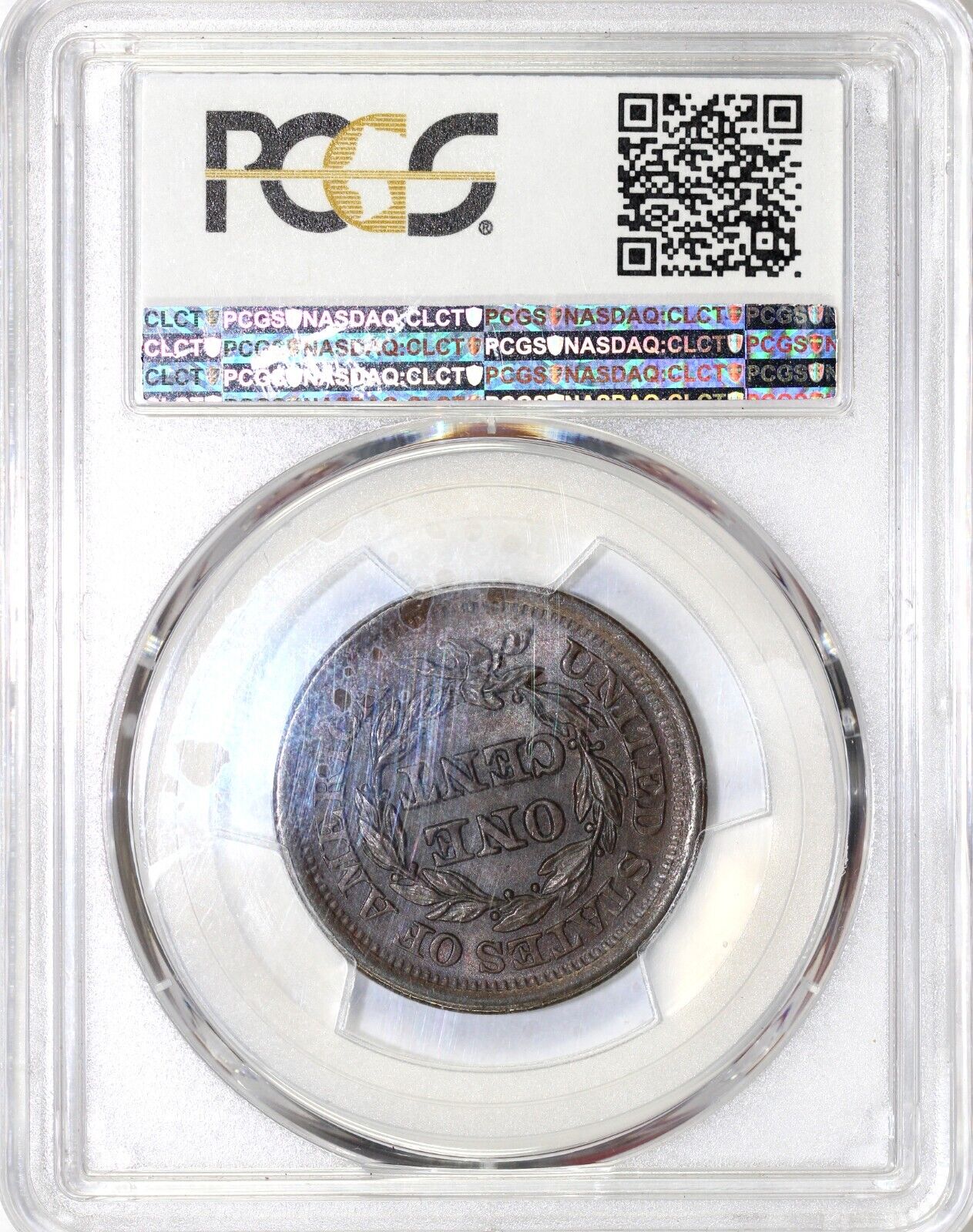 1852 1c N-14 Braided Hair Large Cent PCGS MS 65 BN