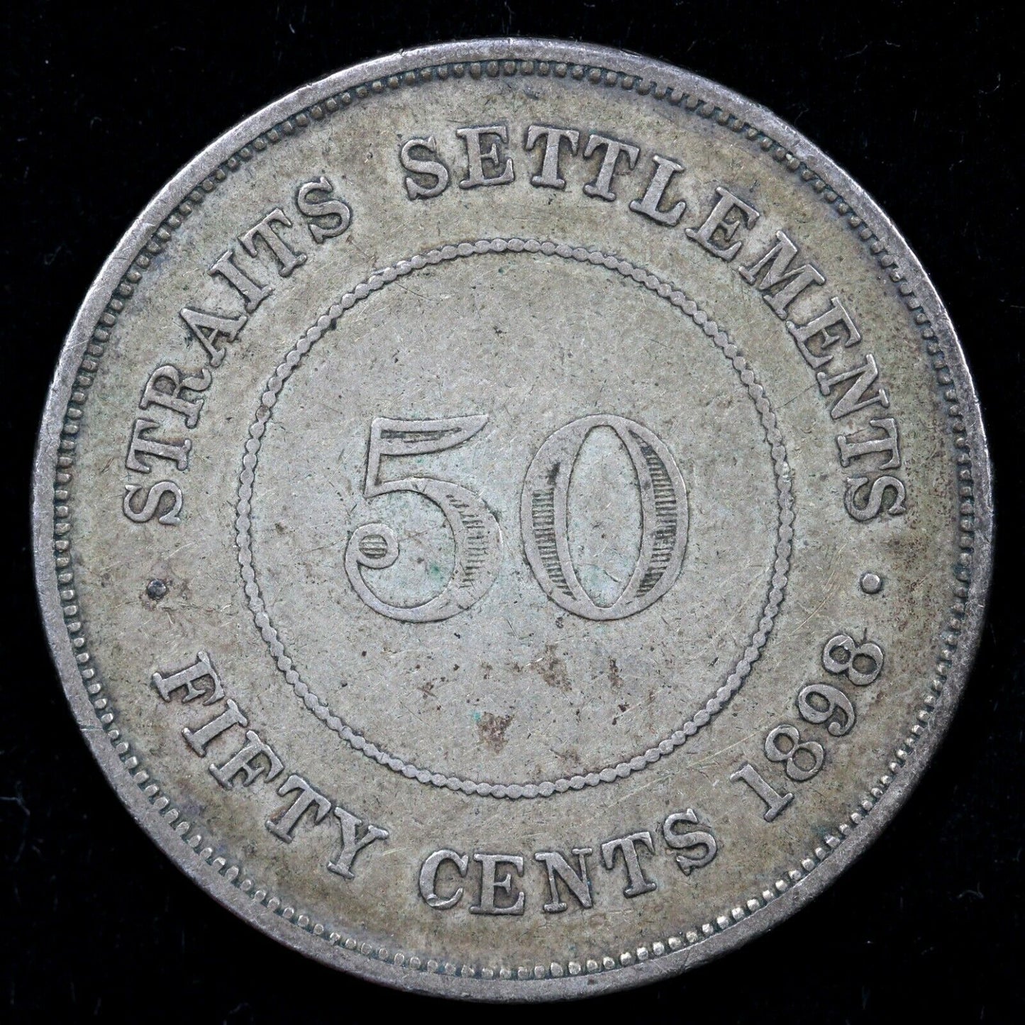 1898 50c Canada Straits Settlements Queen Victoria Half Dollar