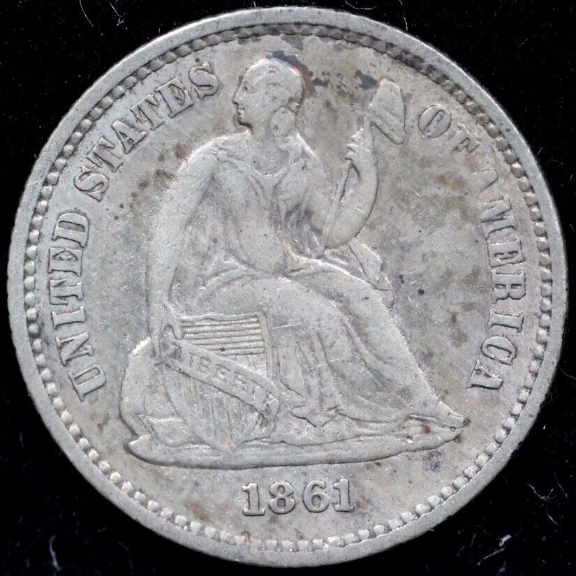1861 H10c Seated Liberty Half Dime