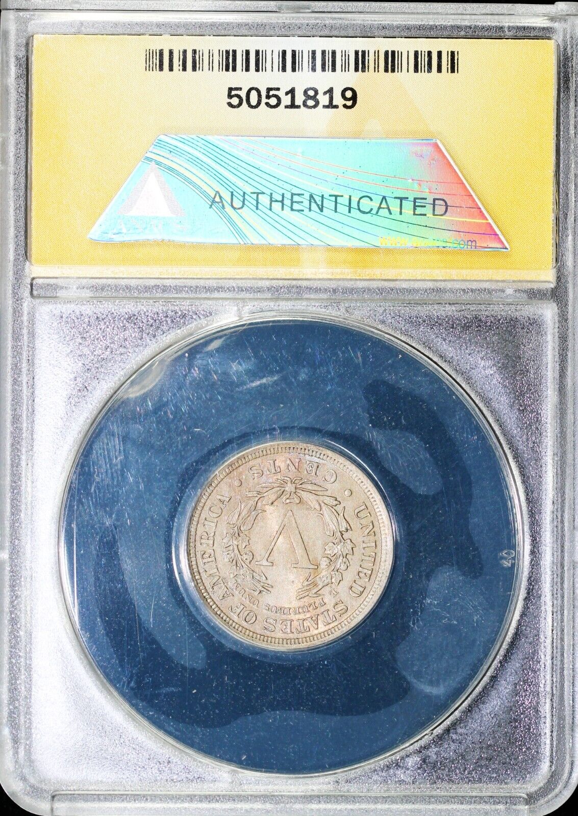 1910 5c Liberty Nickel ANACS MS 62