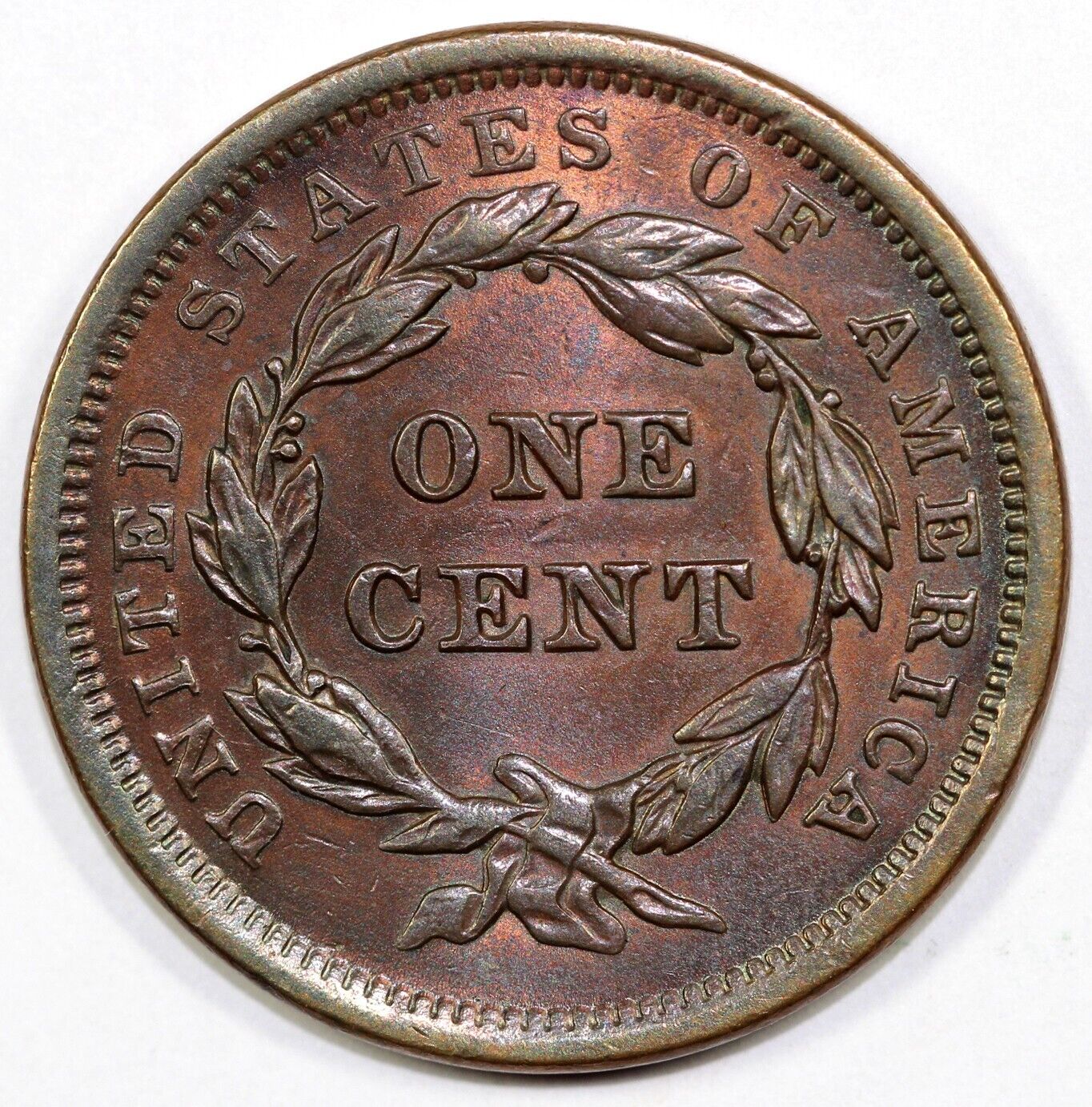 1842 1c N-2 Braided Hair Large Cent *Cleaned/Whizzed*
