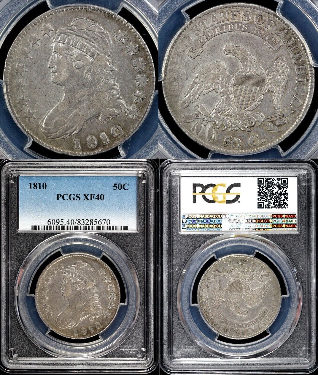1810 50c Capped Bust Half Dollar PCGS XF 40