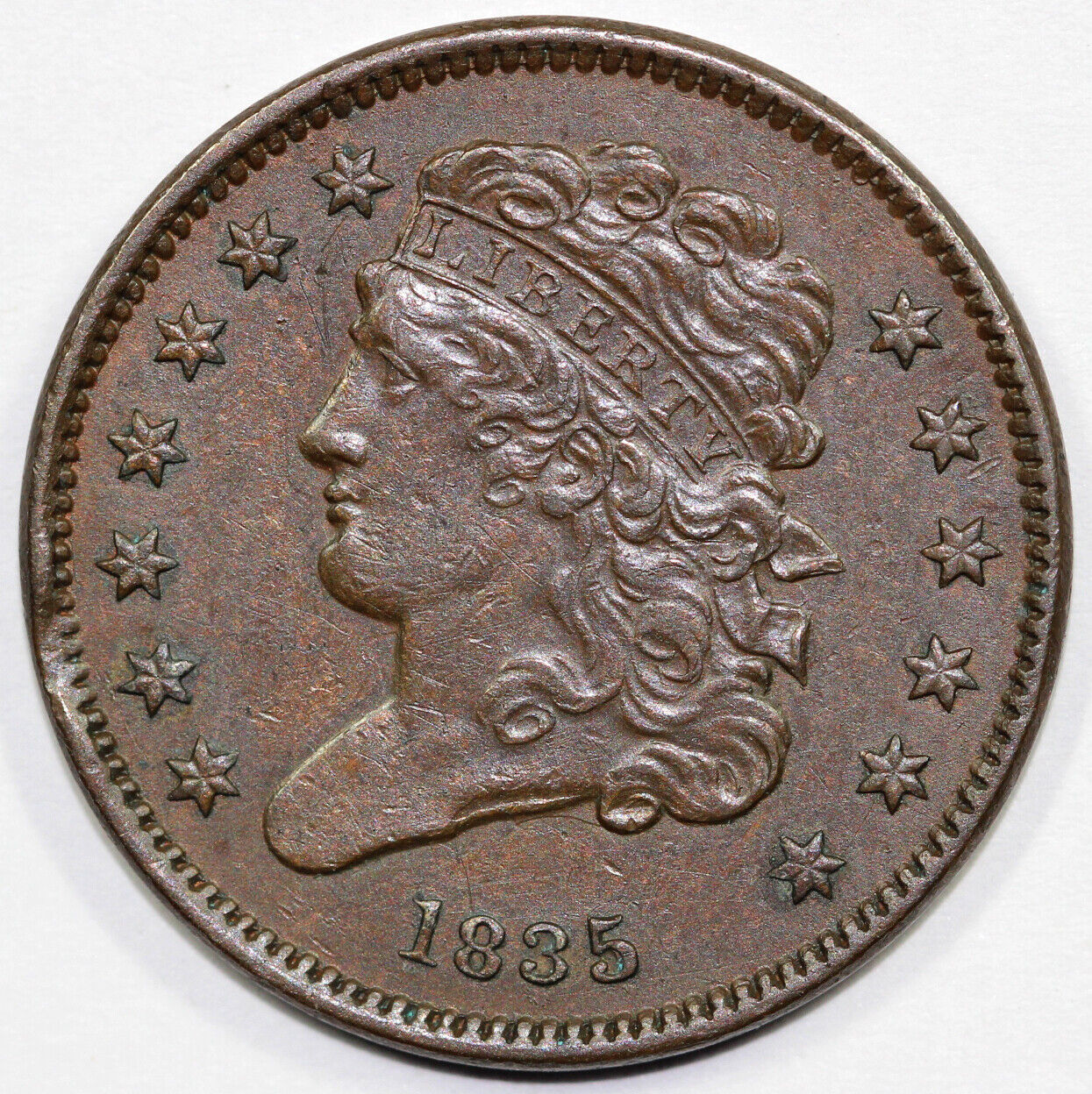 1835 1/2c C-2 Classic Head Half Cent