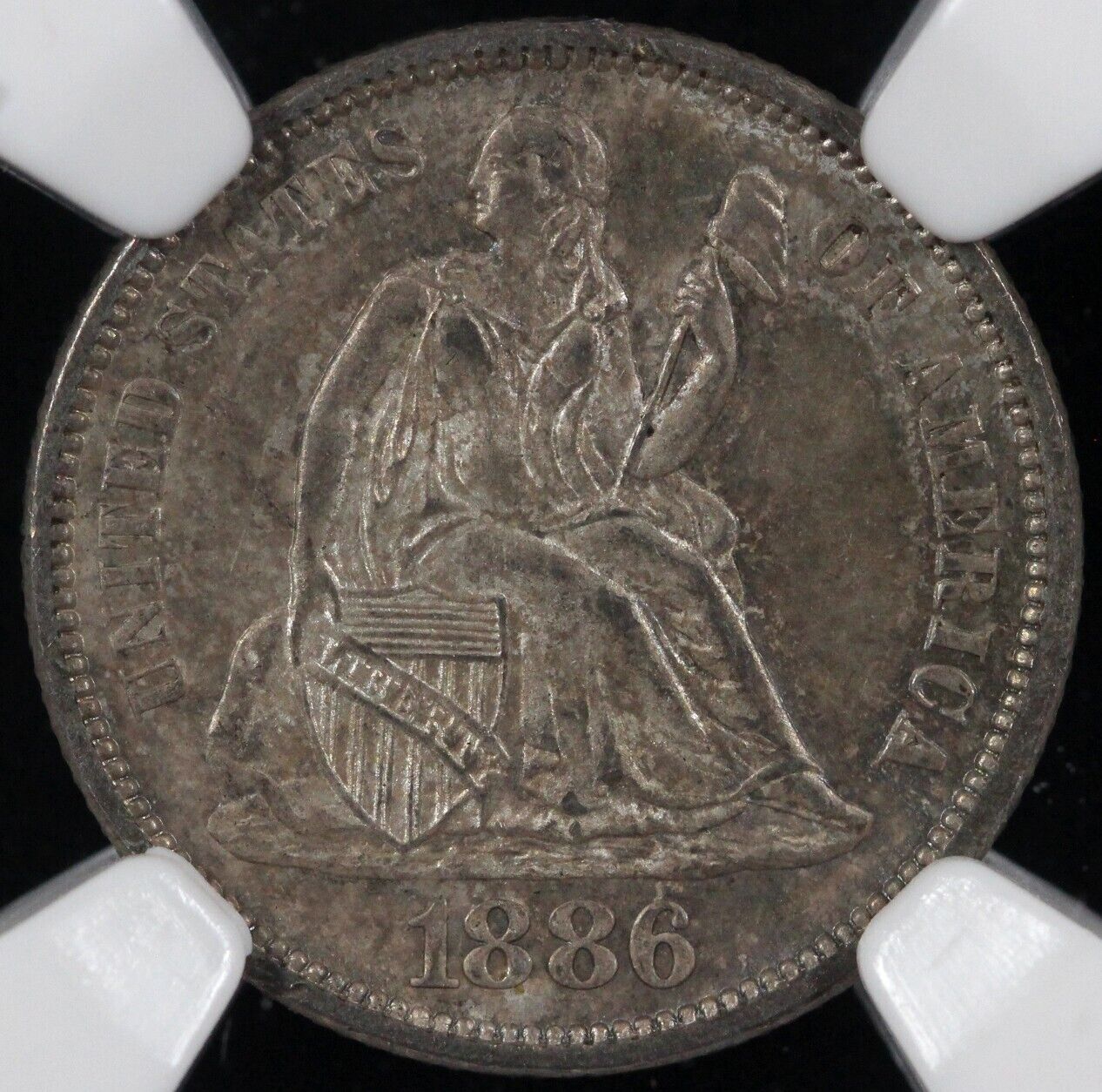 1886 10c Seated Liberty Dime NGC MS 65