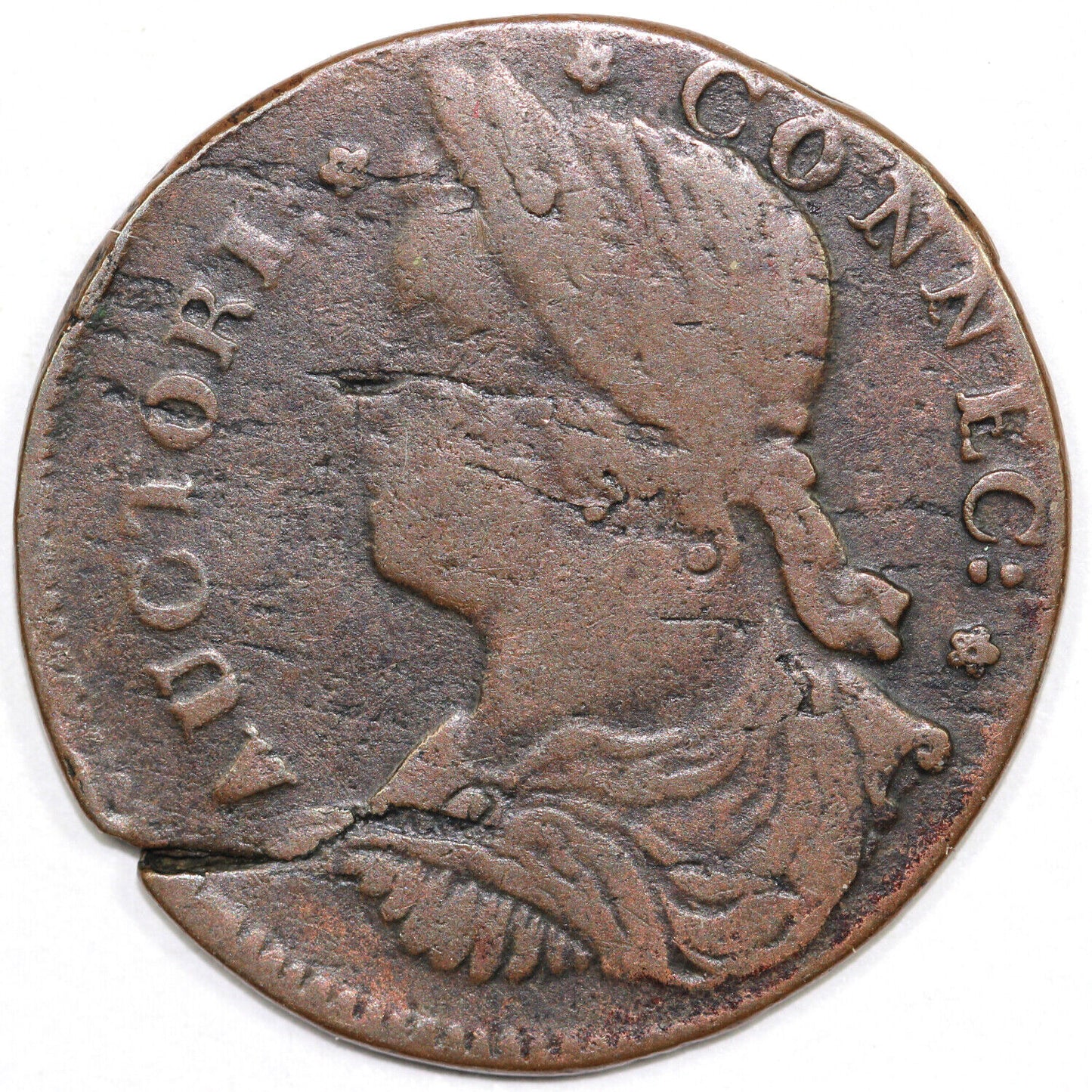 1787 1c M.33.43 - HH.2 Connecticut Colonial Copper EX; 2009 C-4 SALE