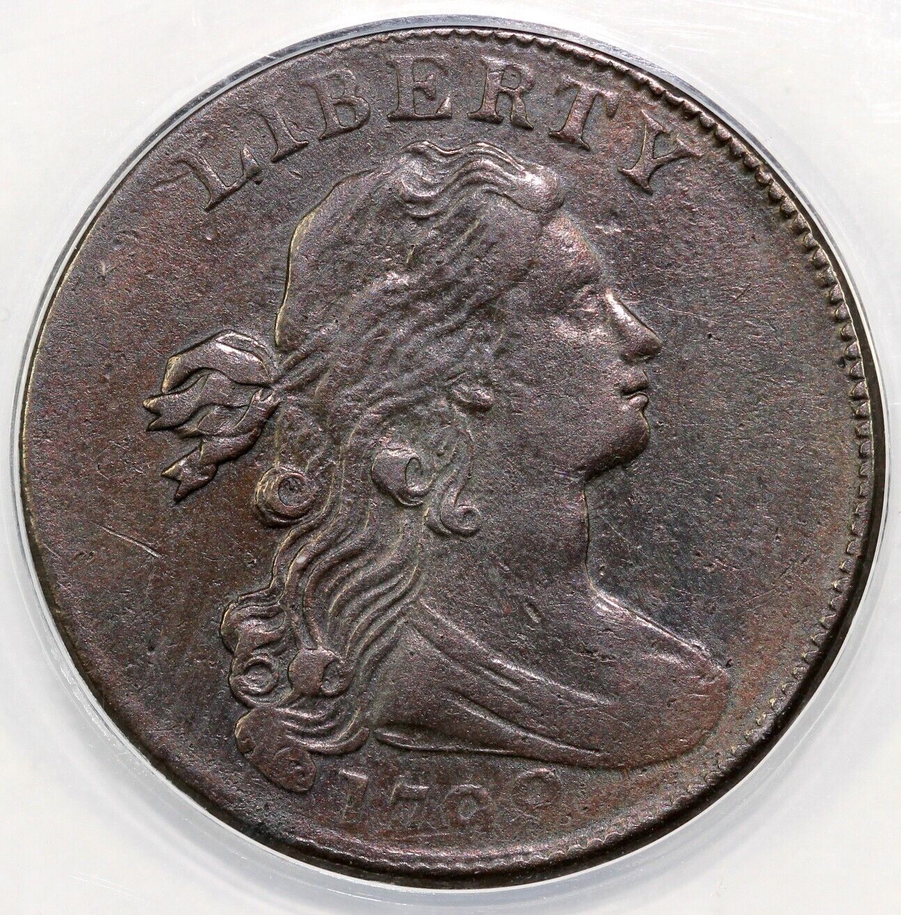 1798 1c S-166 2nd Hairstyle ANACS EF 40