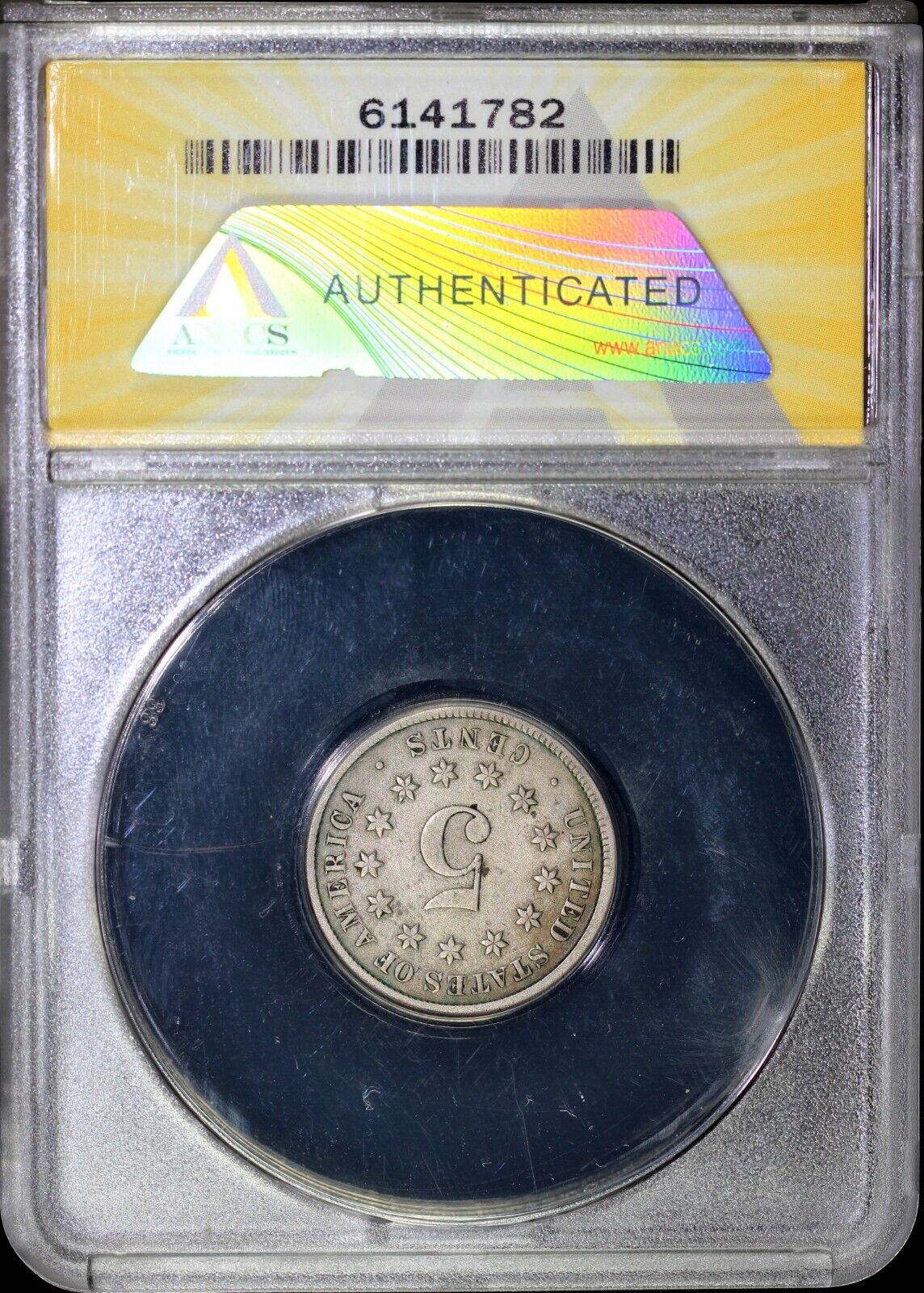 1870 5c Shield Nickel ANACS VF 30