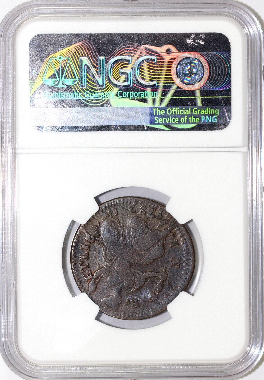 1787 1c 78/87 Bust Left Connecticut Colonial Coin NGC VF 25