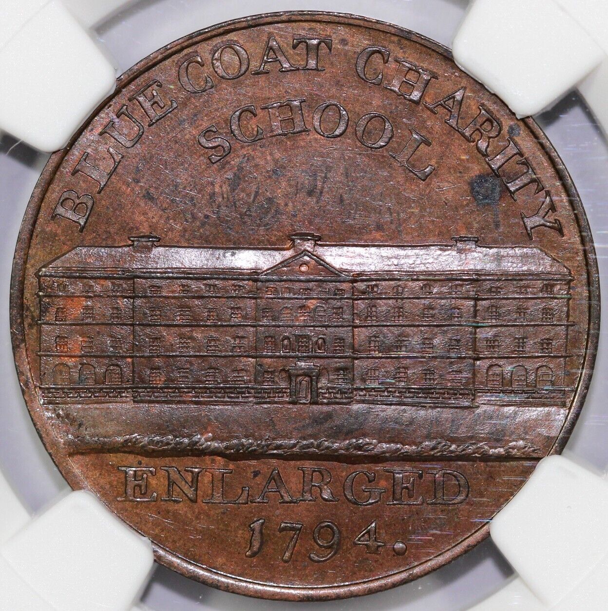 1794 1/2p D&H -197A Warwickshite-Kempson's Conder Token NGC MS 62