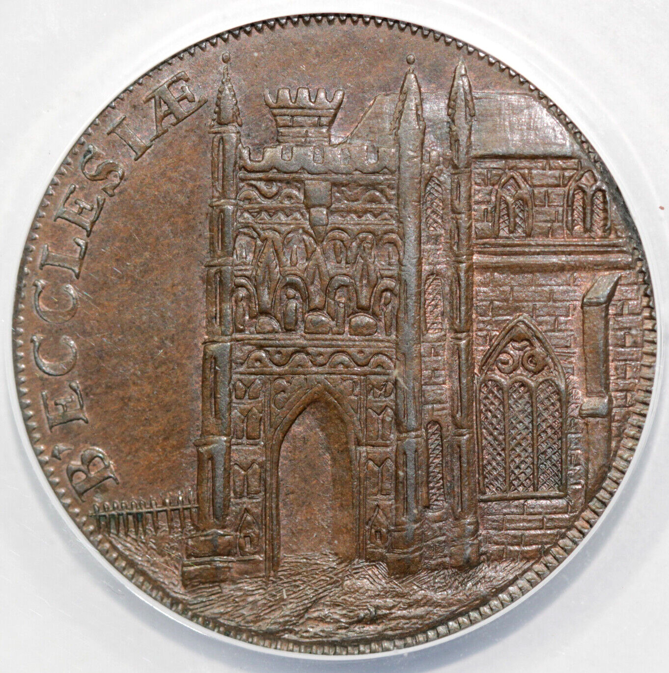 1795 1/2p Great Britain Suffolk-Beccles Conder Token ANACS AU 58