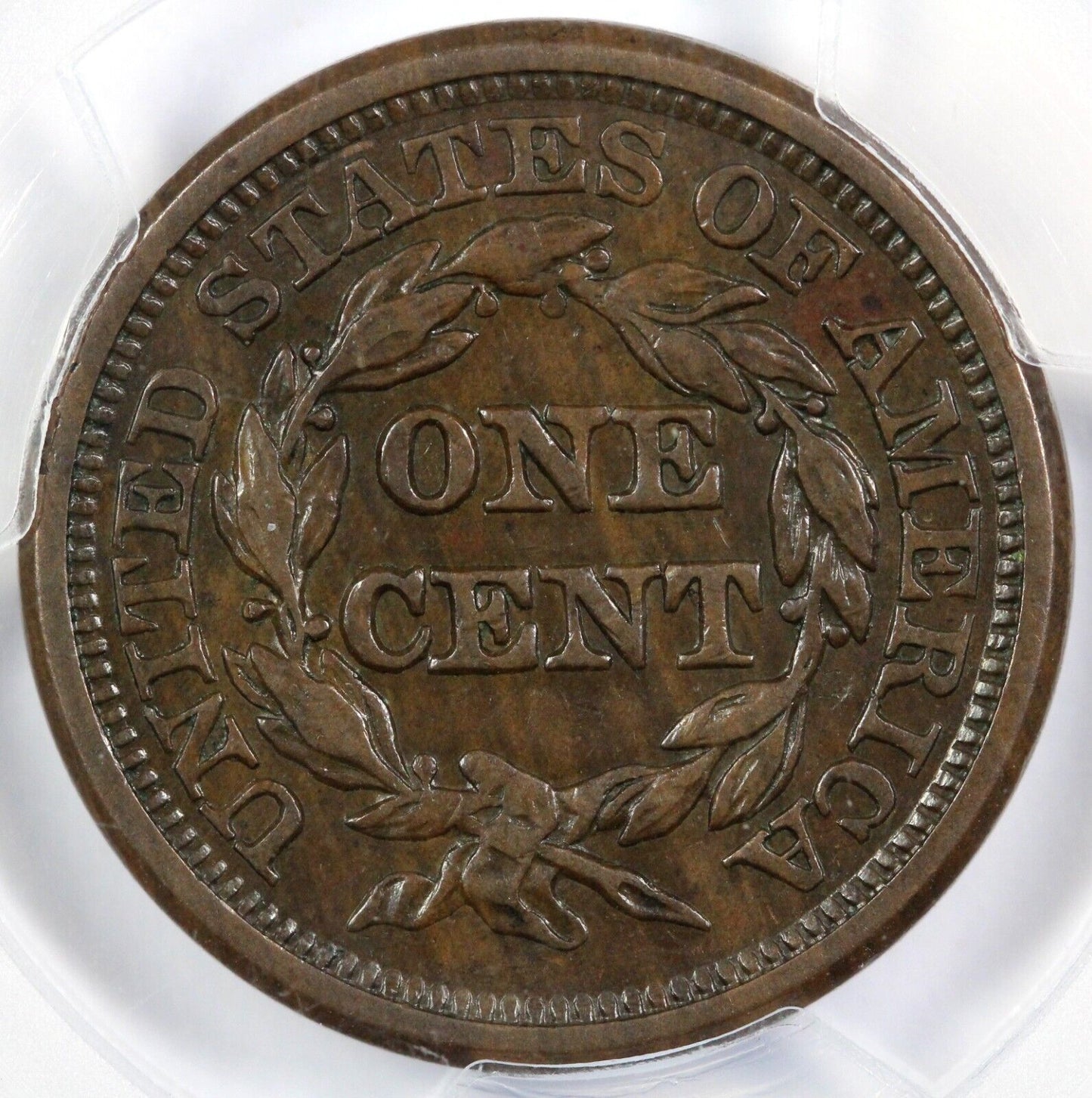 1844/81 1c N-2 Braided Hair Large Cent PCGS XF 40