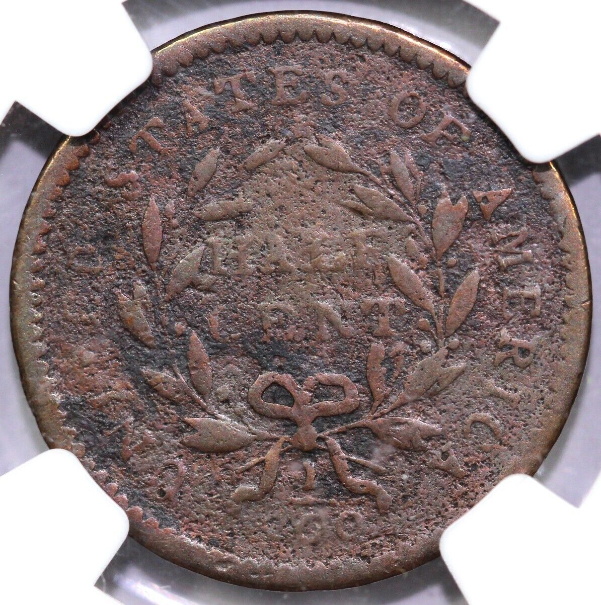 1794 1/2c C-6a Low Relief Liberty Cap Half Cent NGC VG DETAILS CORROSION