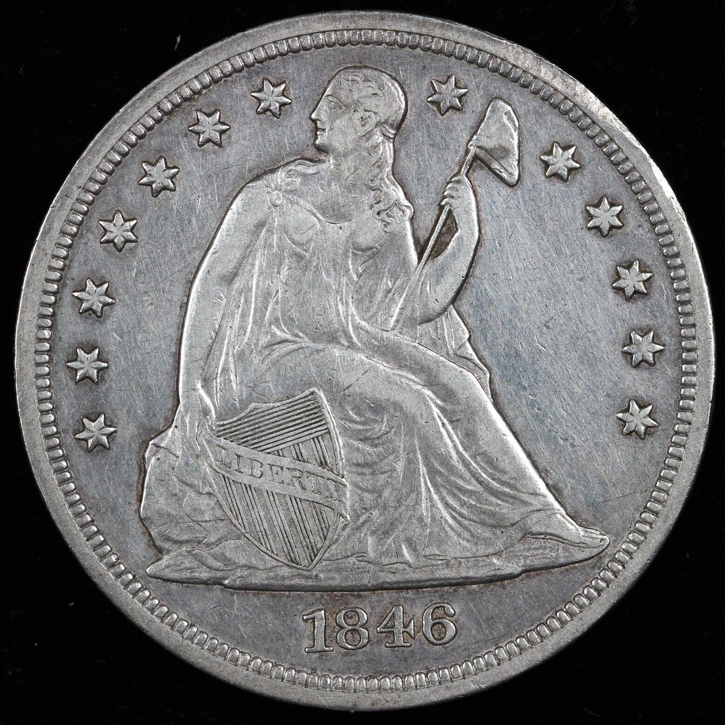 1846 $1 Seated Liberty Dollar
