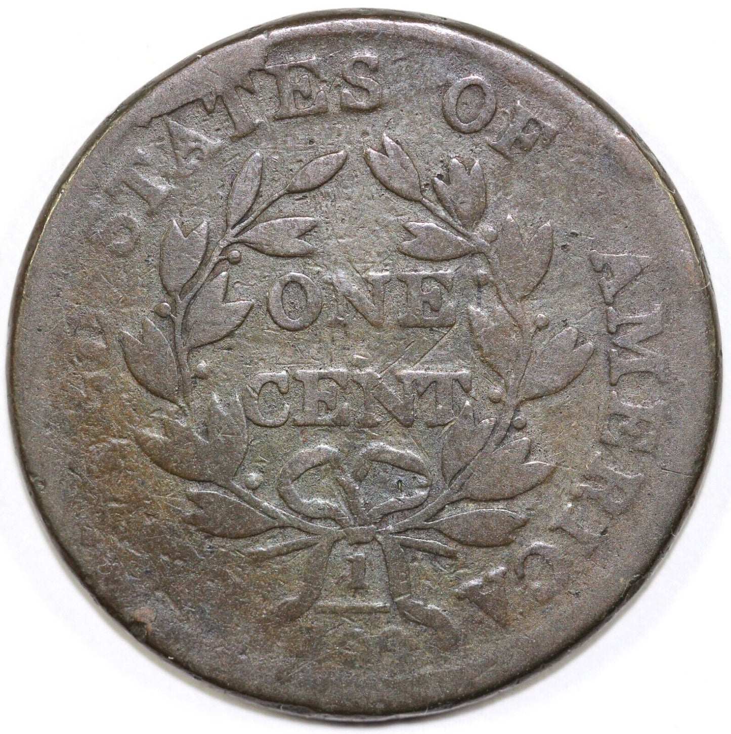 1802 1c Cud Reverse Draped Bust Large Cent