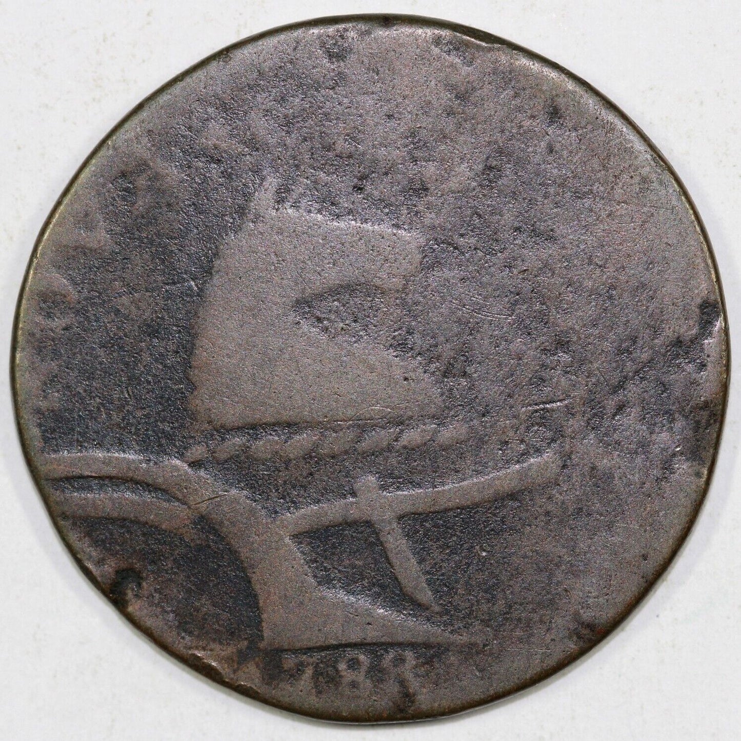 1788 1/2p M.67-V New Jersey Colonial Half Penny
