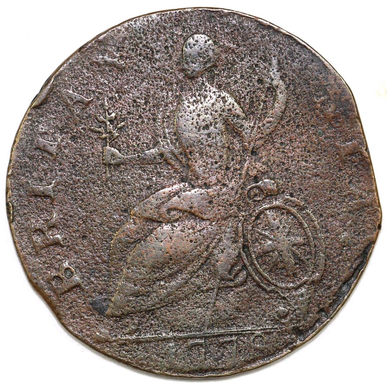 1778 1c Vlack 11-78A Machins Mills Colonial Copper Coin