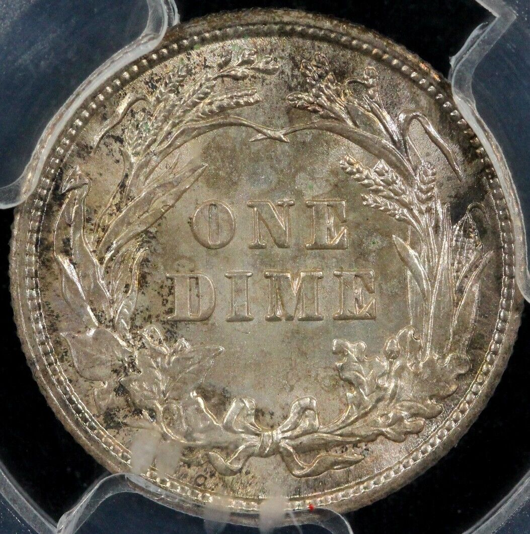 1916 10c Barber Dime PCGS MS 65