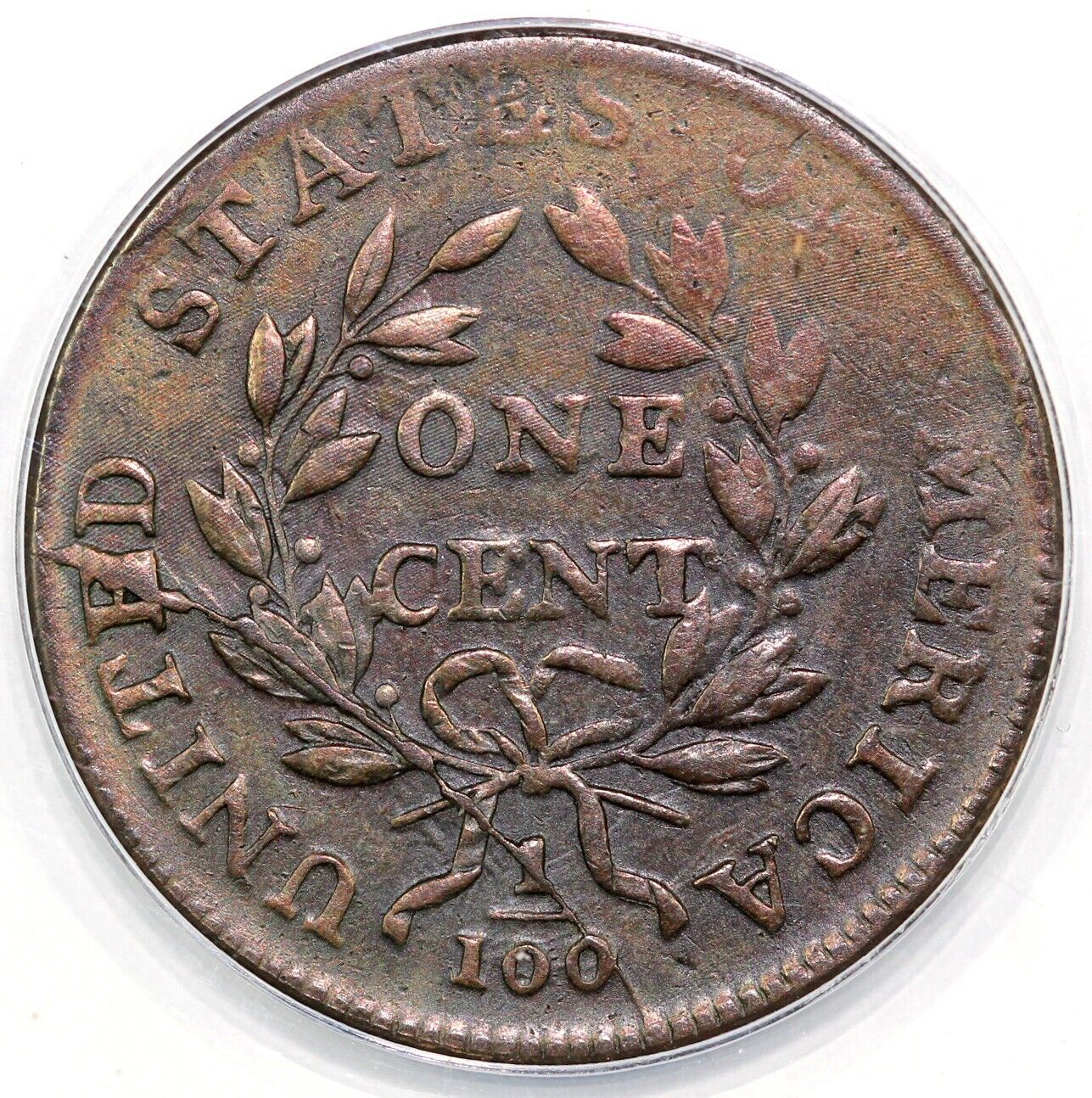 1798 1c S-166 2nd Hairstyle ANACS EF 40