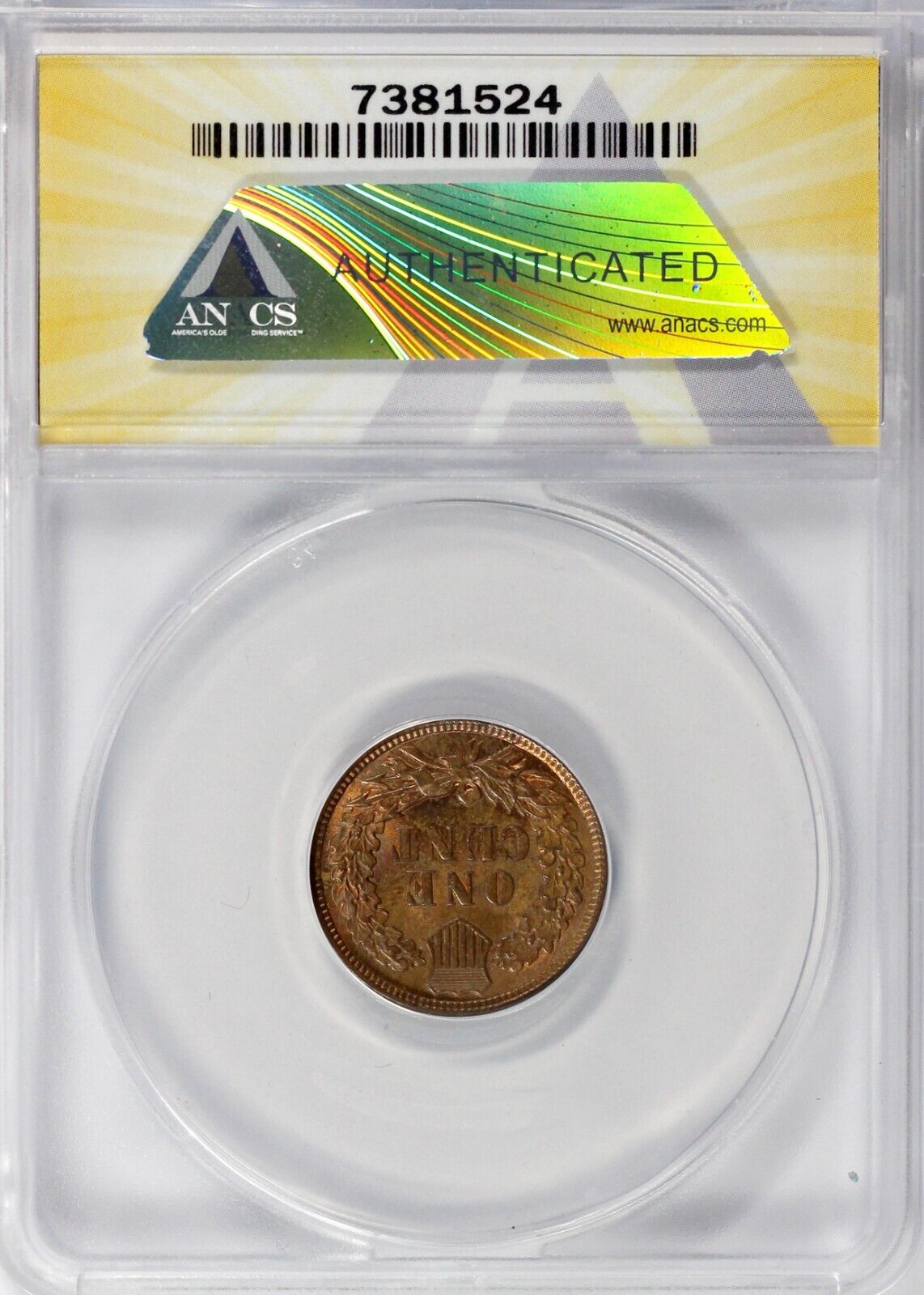 1906 1c Indian Head Cent ANACS MS 63 RB
