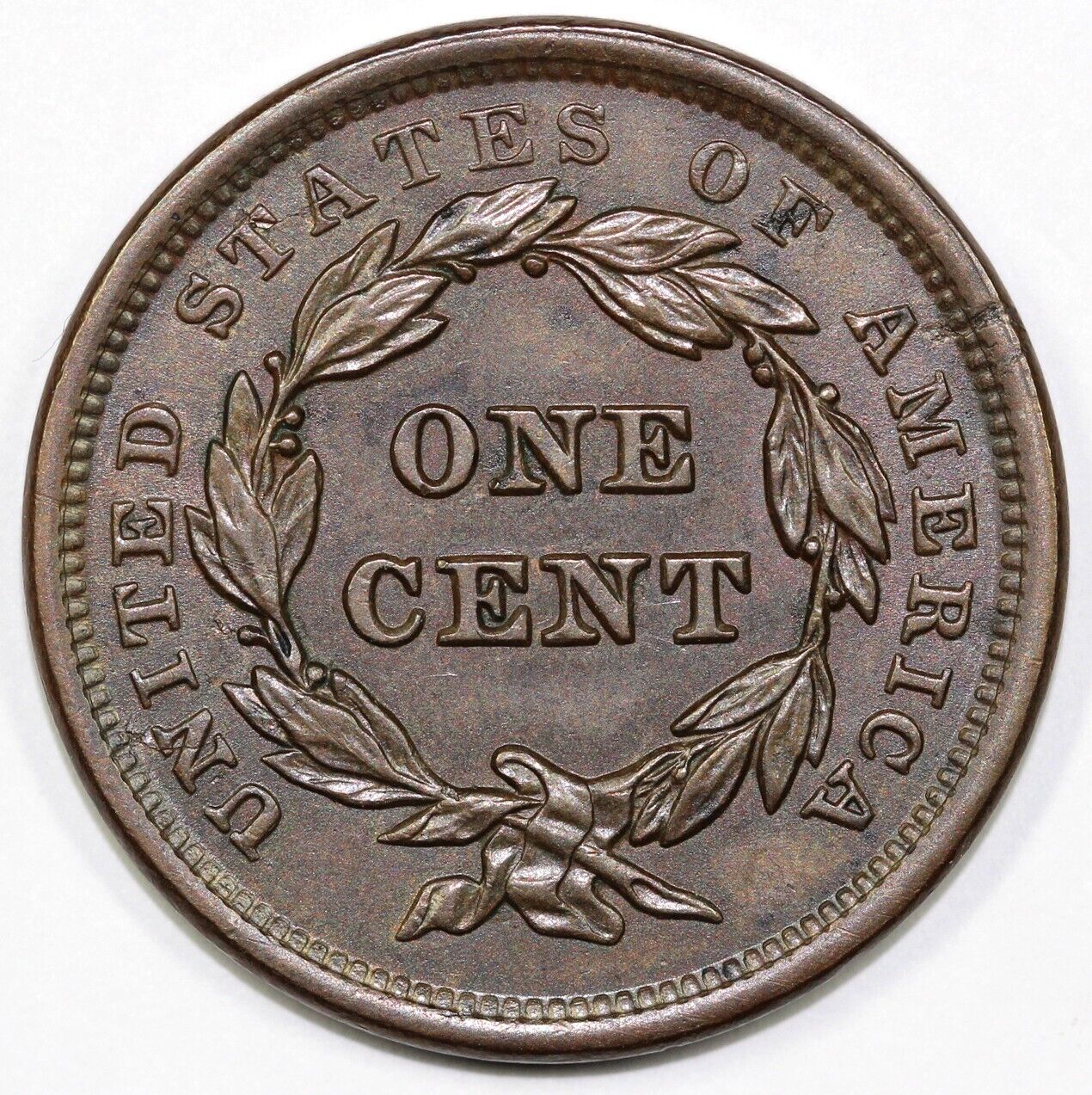 1842 1c N-3 Large Date Braided Hair Large Cent