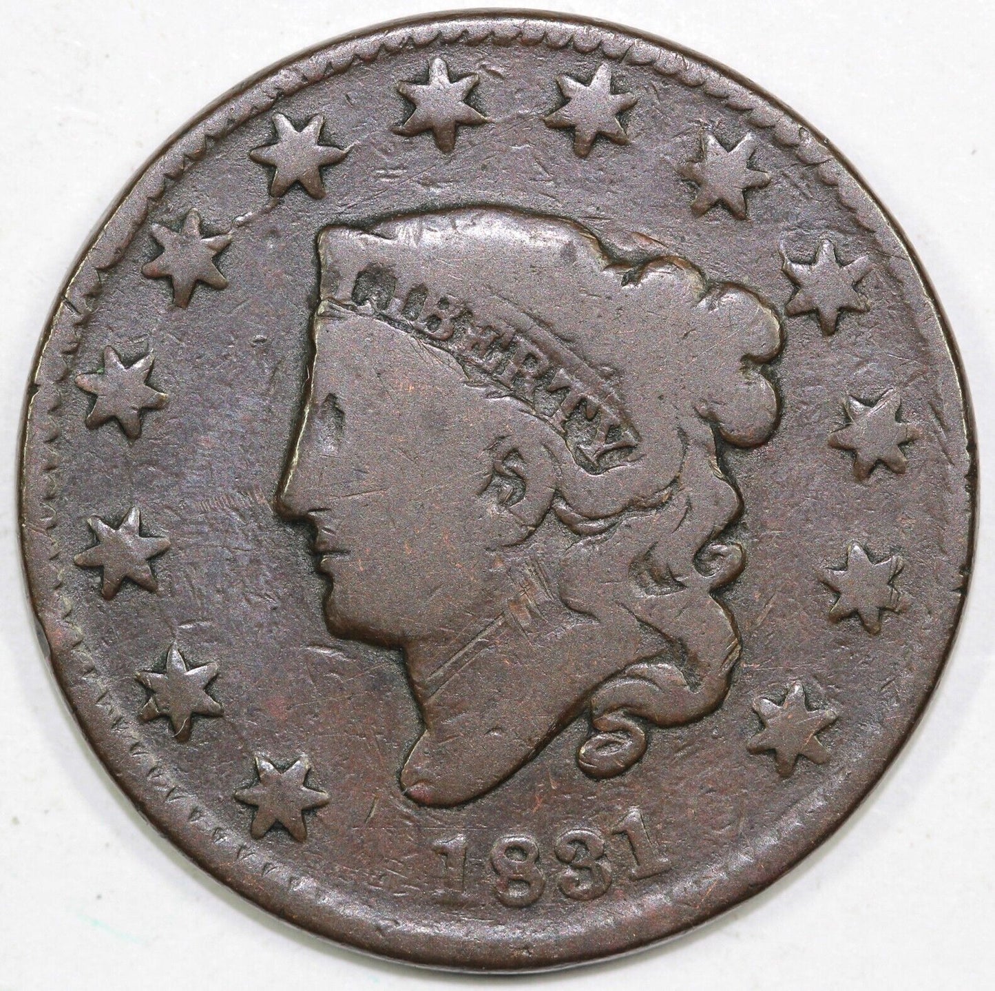 1831 1c Matron Head Large Cent