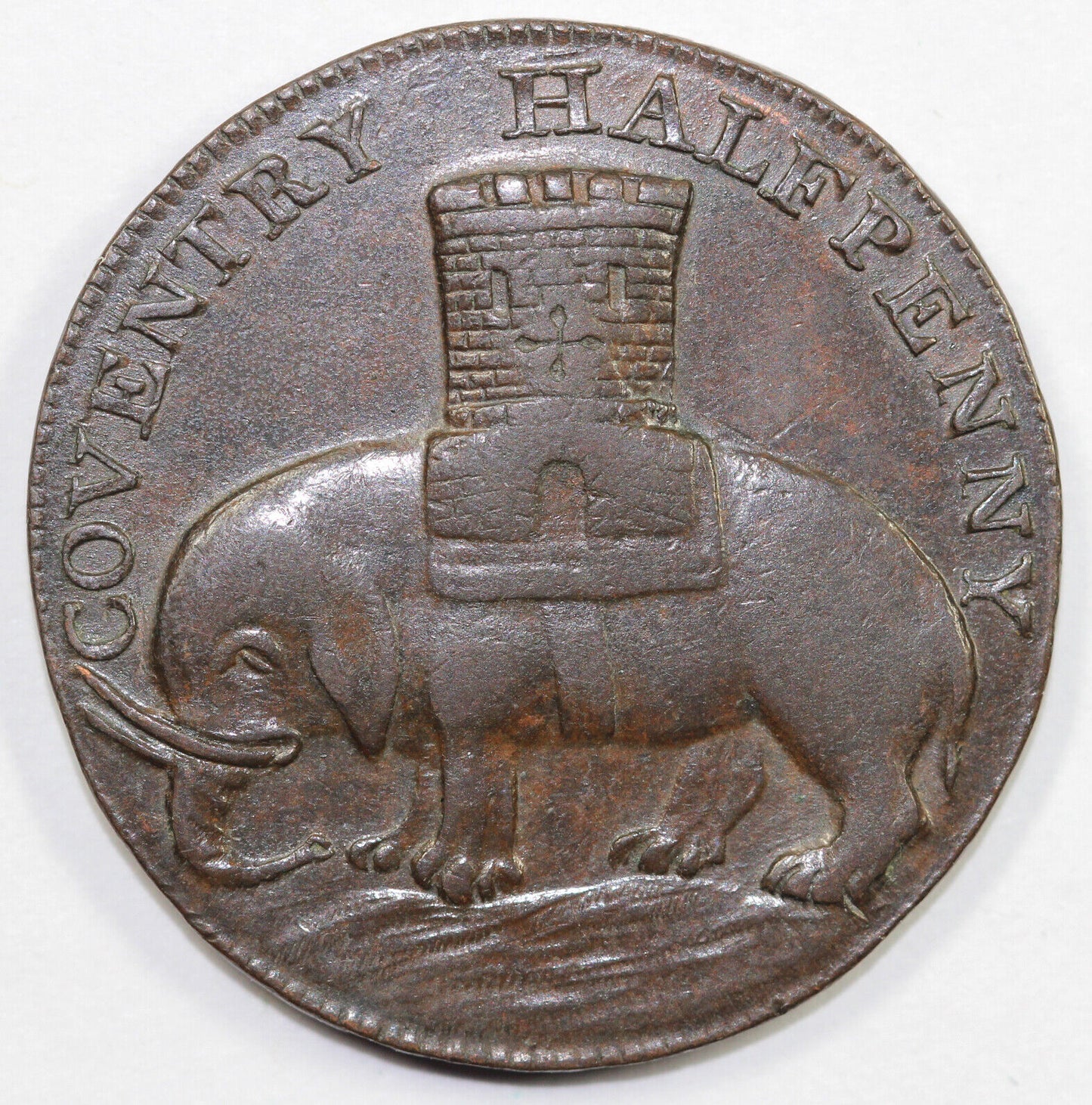 1792 1/2p Warwickshire Coventry Half Penny Conder Token