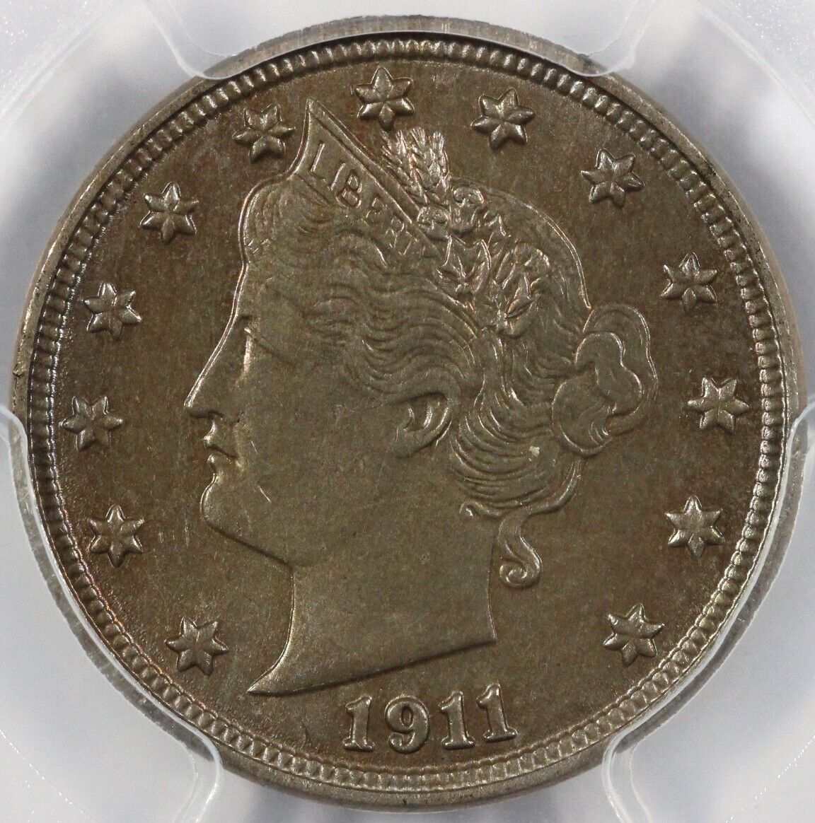 1911 5c Liberty Nickel PCGS MS 64