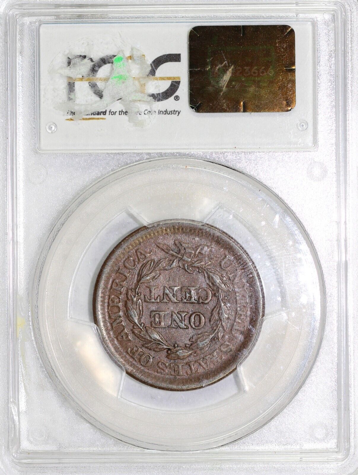 1853 1c Braided Hair Large Cent PCGS MS 64 BN