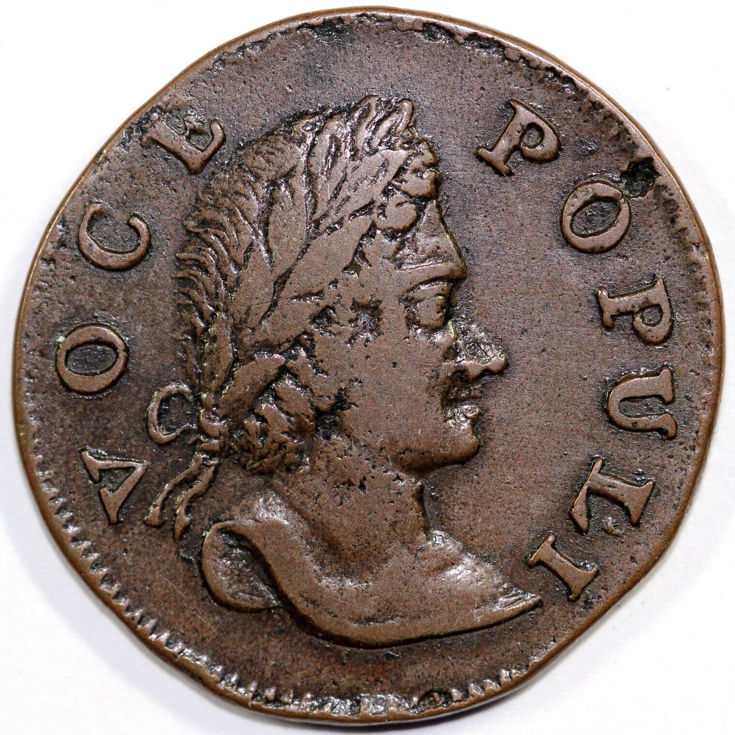 1760 Nelson-10 Voce Populi Colonial Copper *Tall Head*