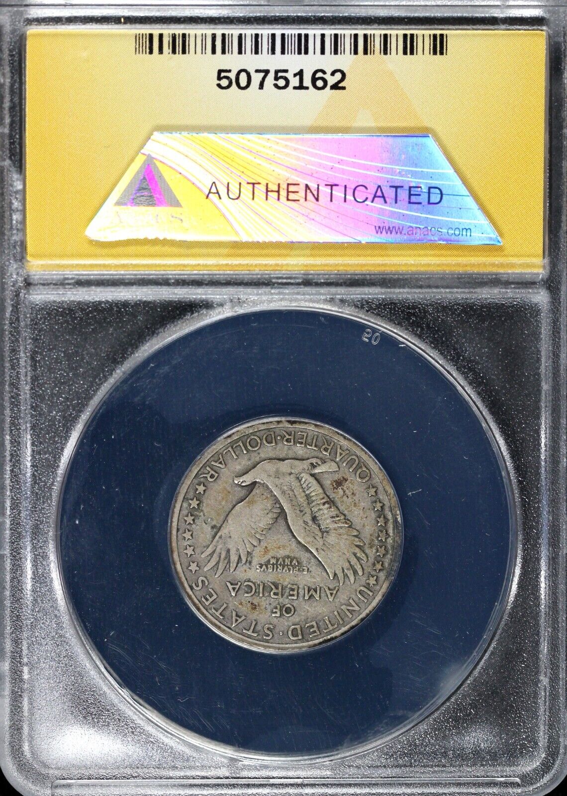1917 25c Type 1 Standing Liberty Quarter ANACS VF 25 DETAILS SCRATCHED