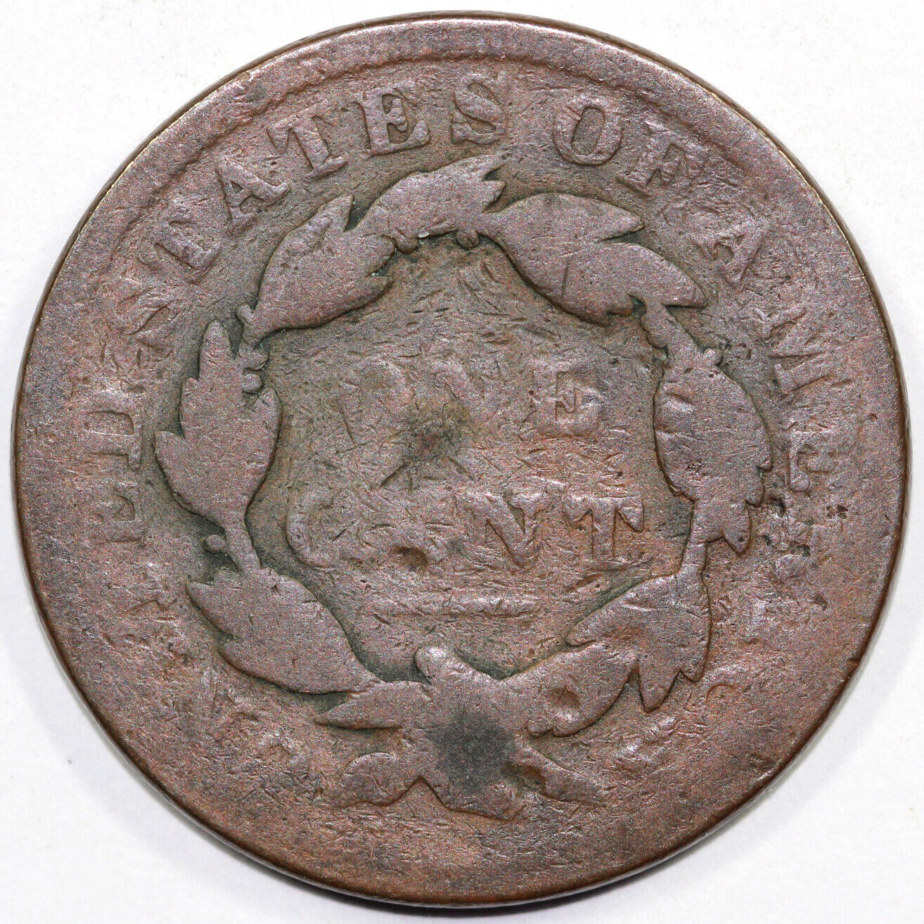 1835 1c N-9 Coronet or Matron Head Large Cent
