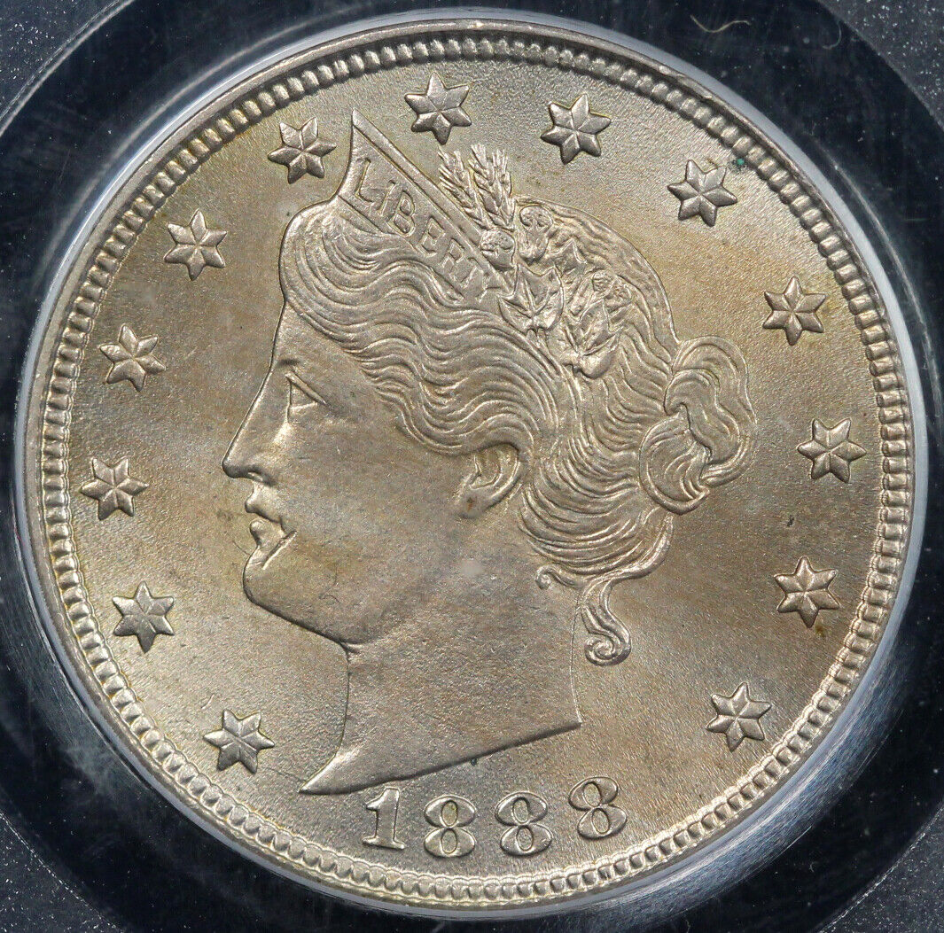 1888 5c Liberty Nickel PCGS and CAC MS 64+