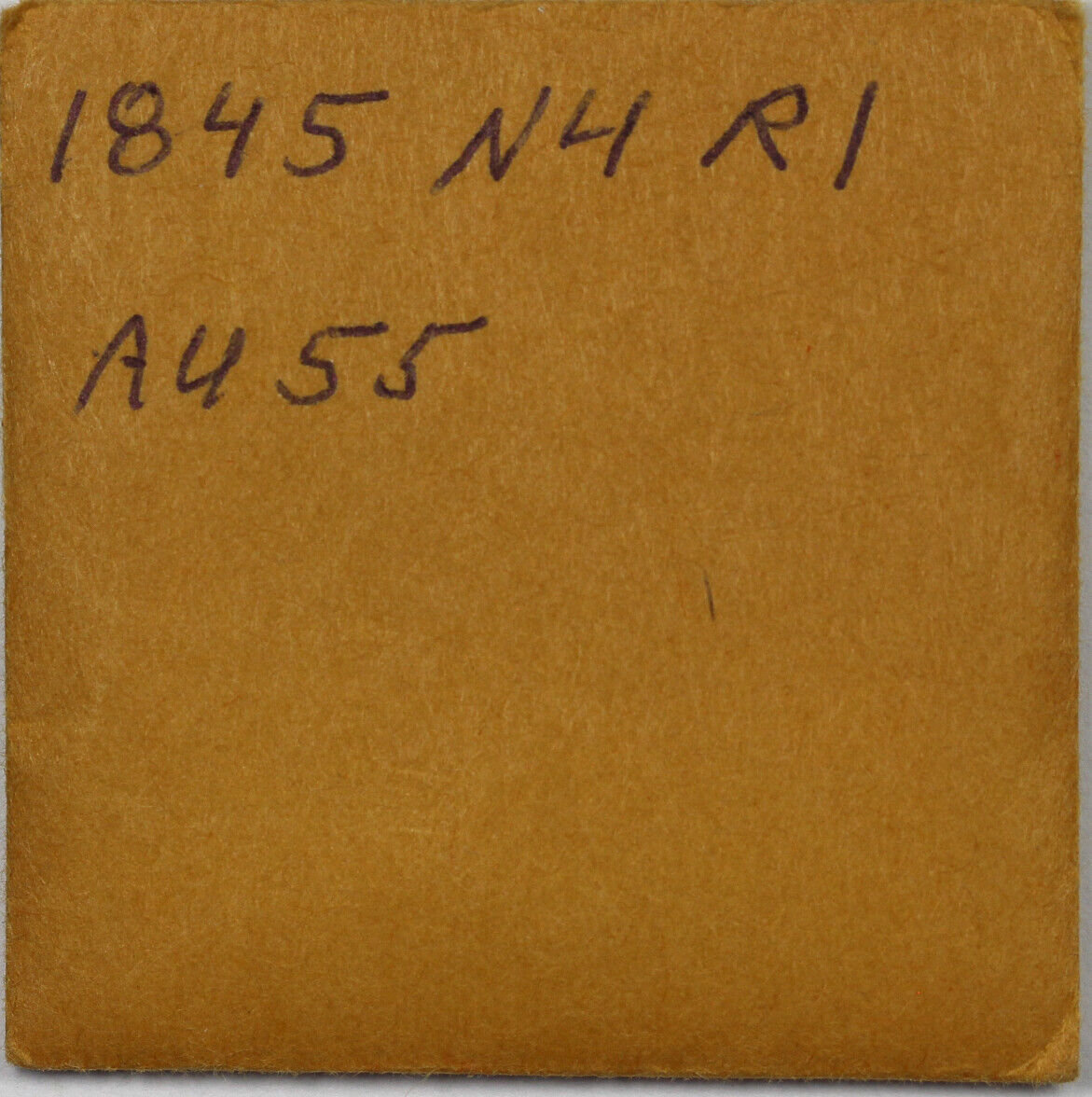 1845 1c N-4 Braided Hair Large Cent EX; 2010 PHILADELPHIA AMERICANA SALE
