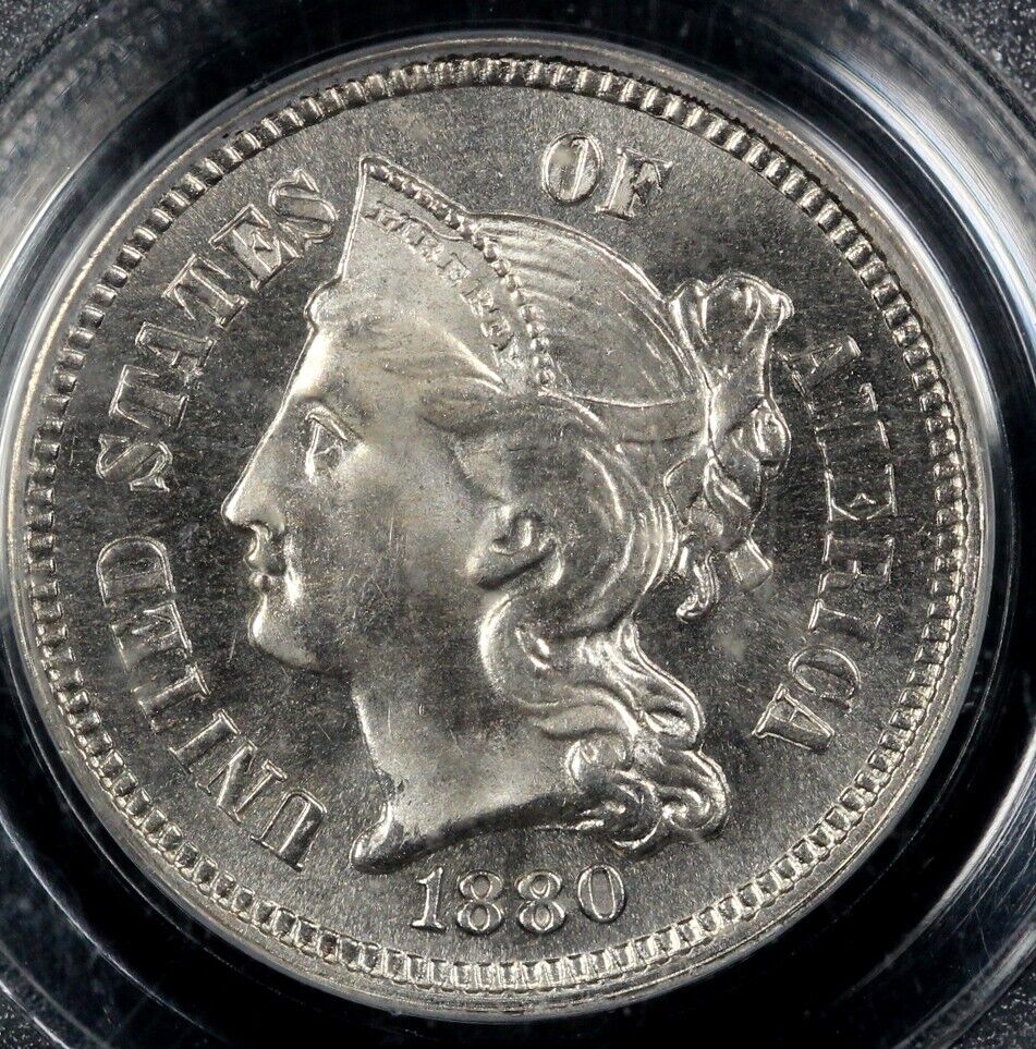 1880 3cn Proof Three Cent Nickel PCGS PR 66