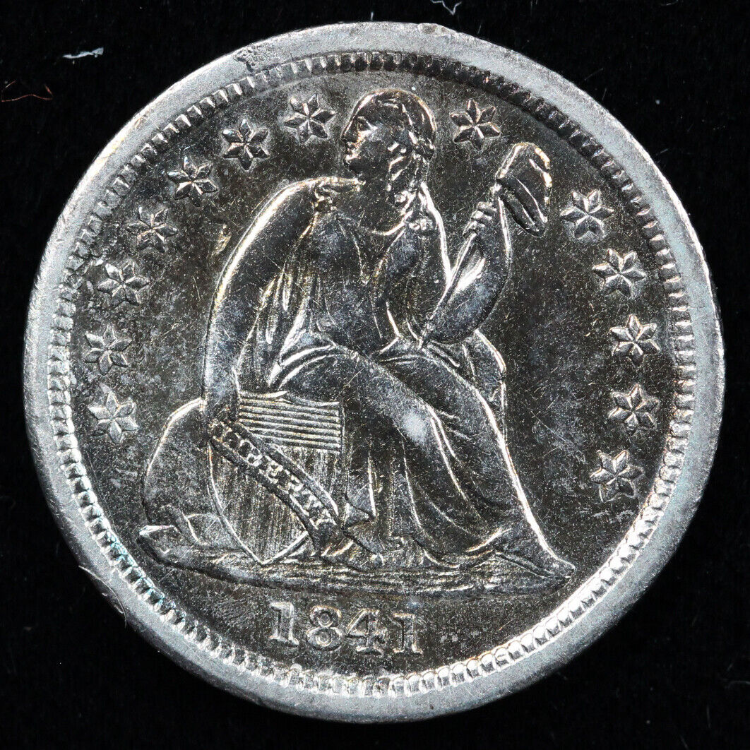 1841 10c Seated Liberty Dime *Minor Hairlines*