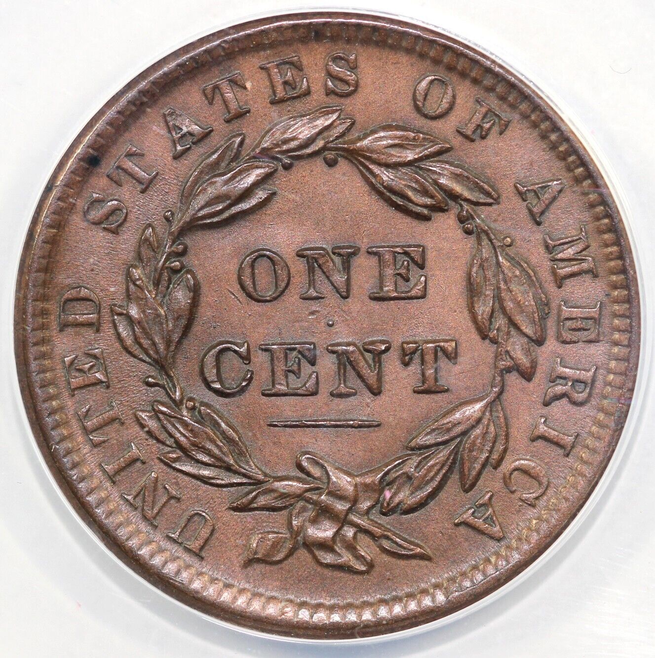 1838 1c Matron Head Large Cent ANACS MS 60 DETAILS CLEANED