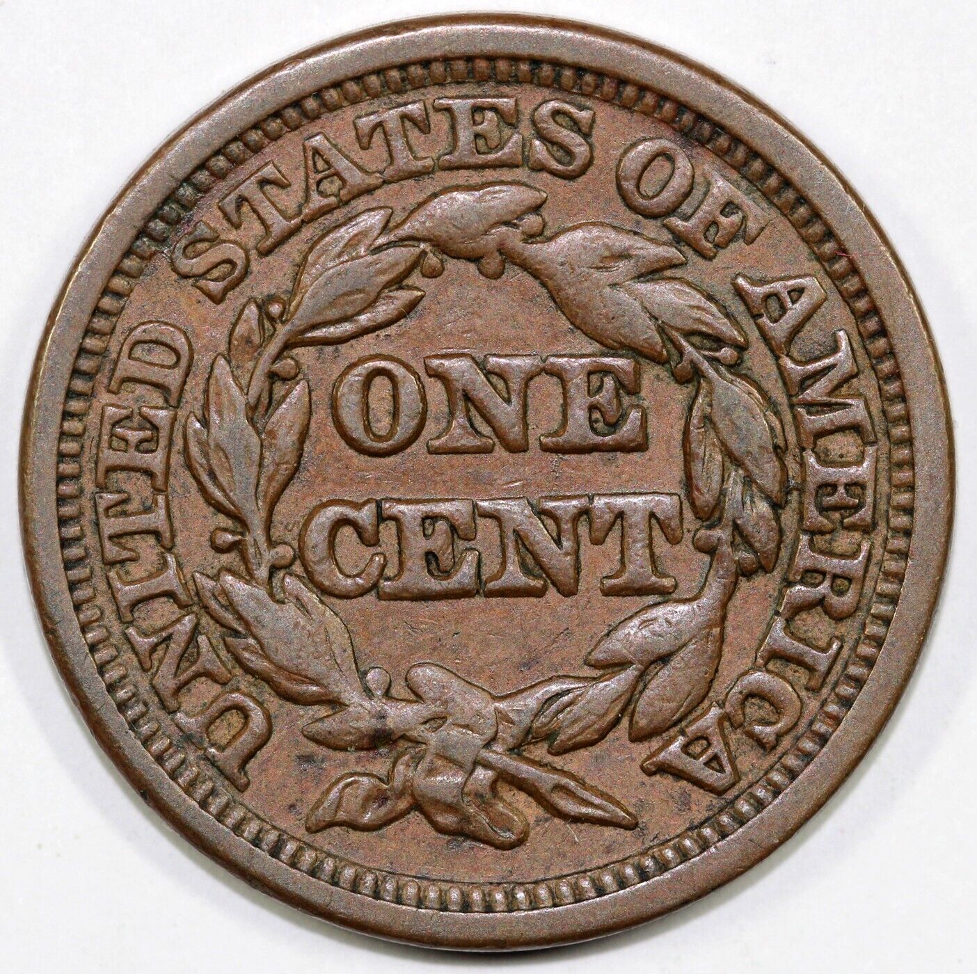 1848 1c N-37 Braided Hair Large Cent