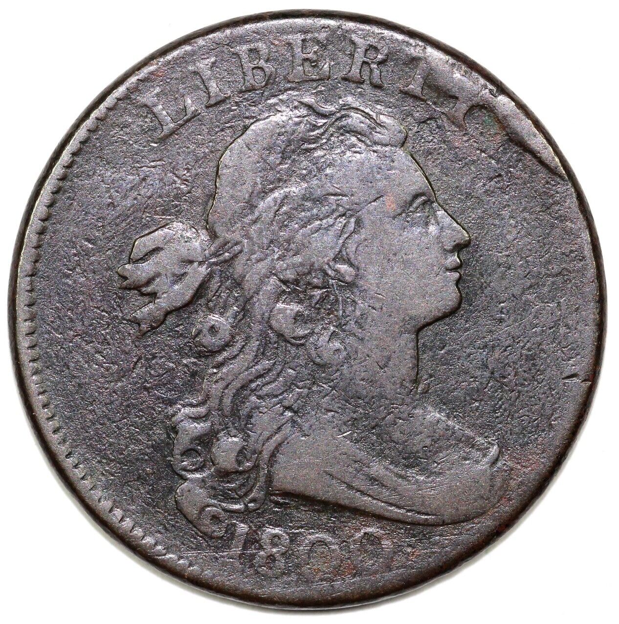 1800 1c S-208 Draped Bust Large Cent