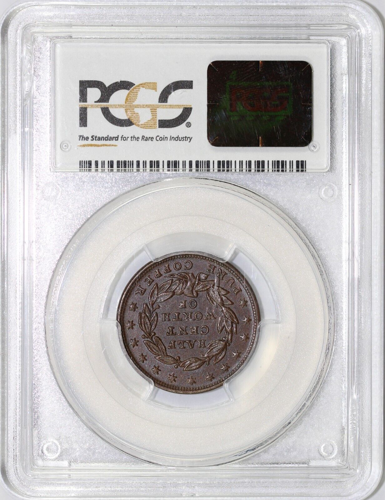 1837 HT-73 U.S. Standard Wt. Hard Times Token PCGS MS 64 EX; MCGuigan
