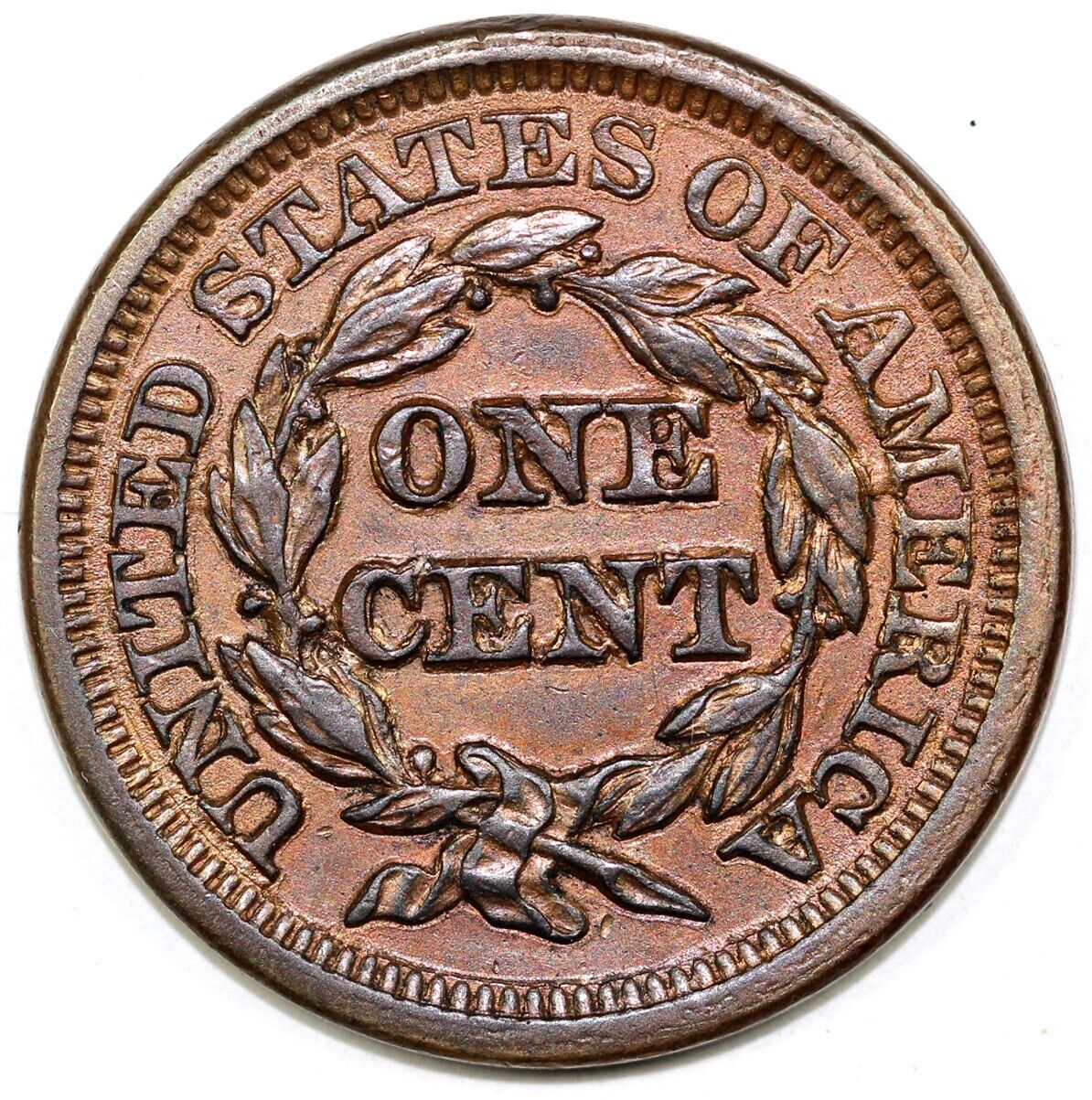 1848 1c N-25 Braided Hair Large Cent