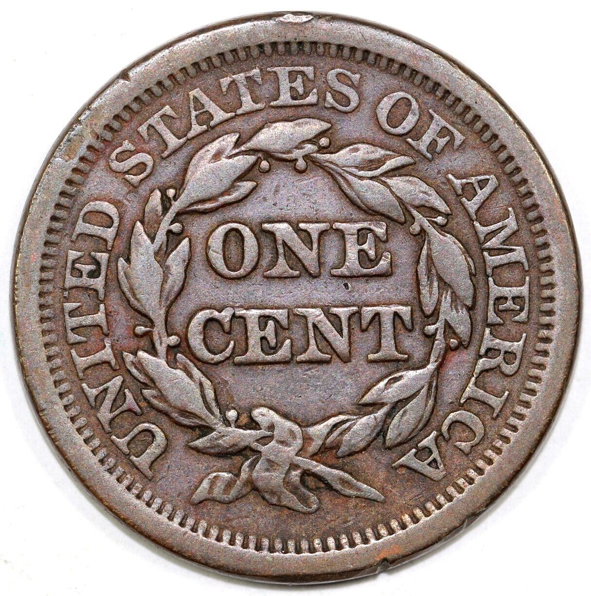 1853 1c N-31 Braided Hair Large Cent