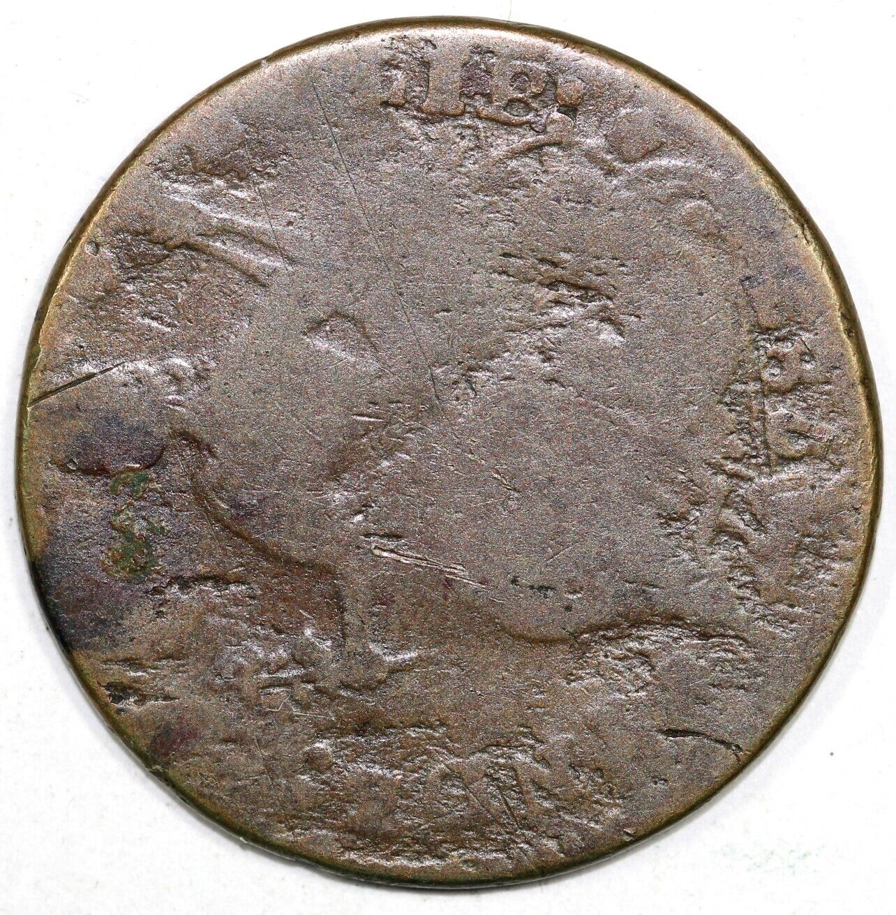 1787 M-33.5 Connecticut Colonial Copper Coin