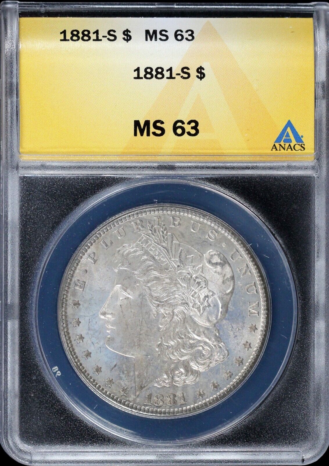 1881-S $1 Morgan Dollar ANACS MS 63