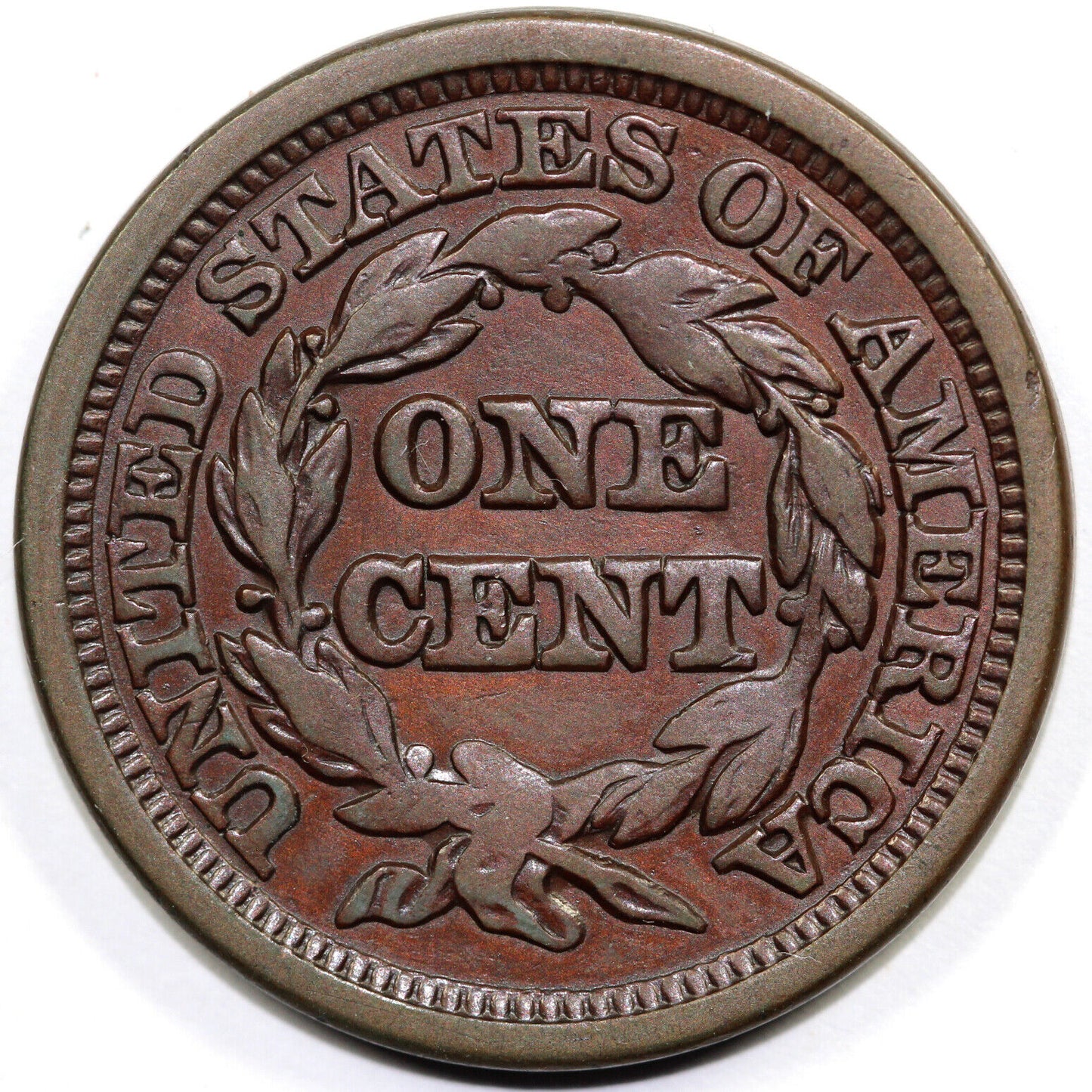 1847 1c N-12 Braided Hair Large Cent