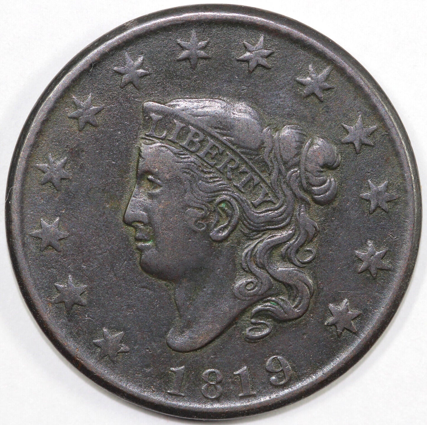 1819 1c N-7 Coronet or Matron Head Large Cent