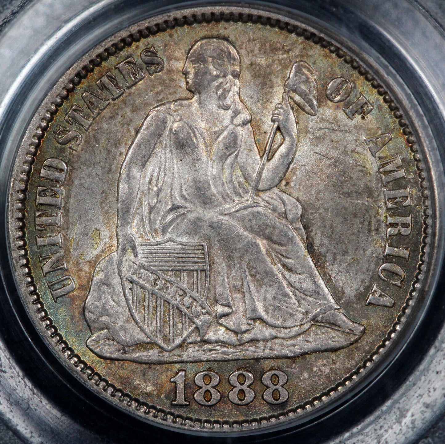 1888 10c Seated Liberty Dime PCGS MS 64